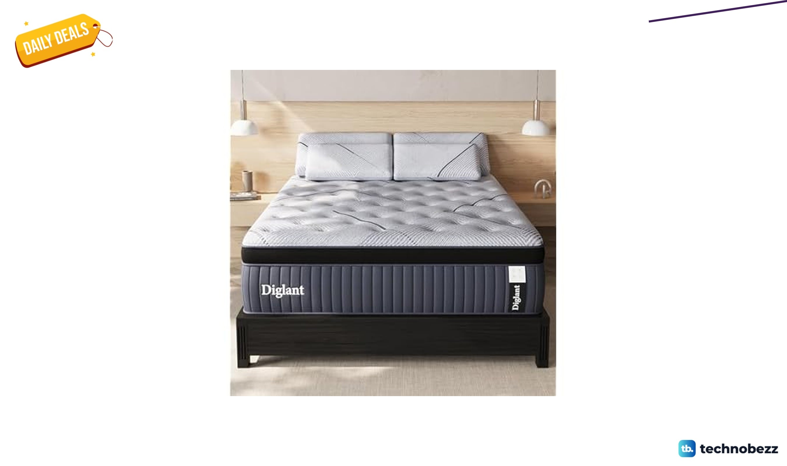 Woot offers the DIGLANT Queen Mattress for $199.99