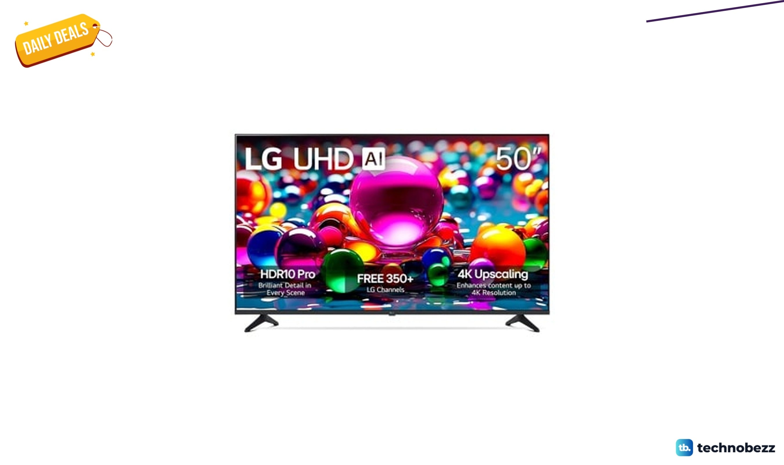 LG now offers the 50 Class UHD AI UA77 4K TV for $269.99