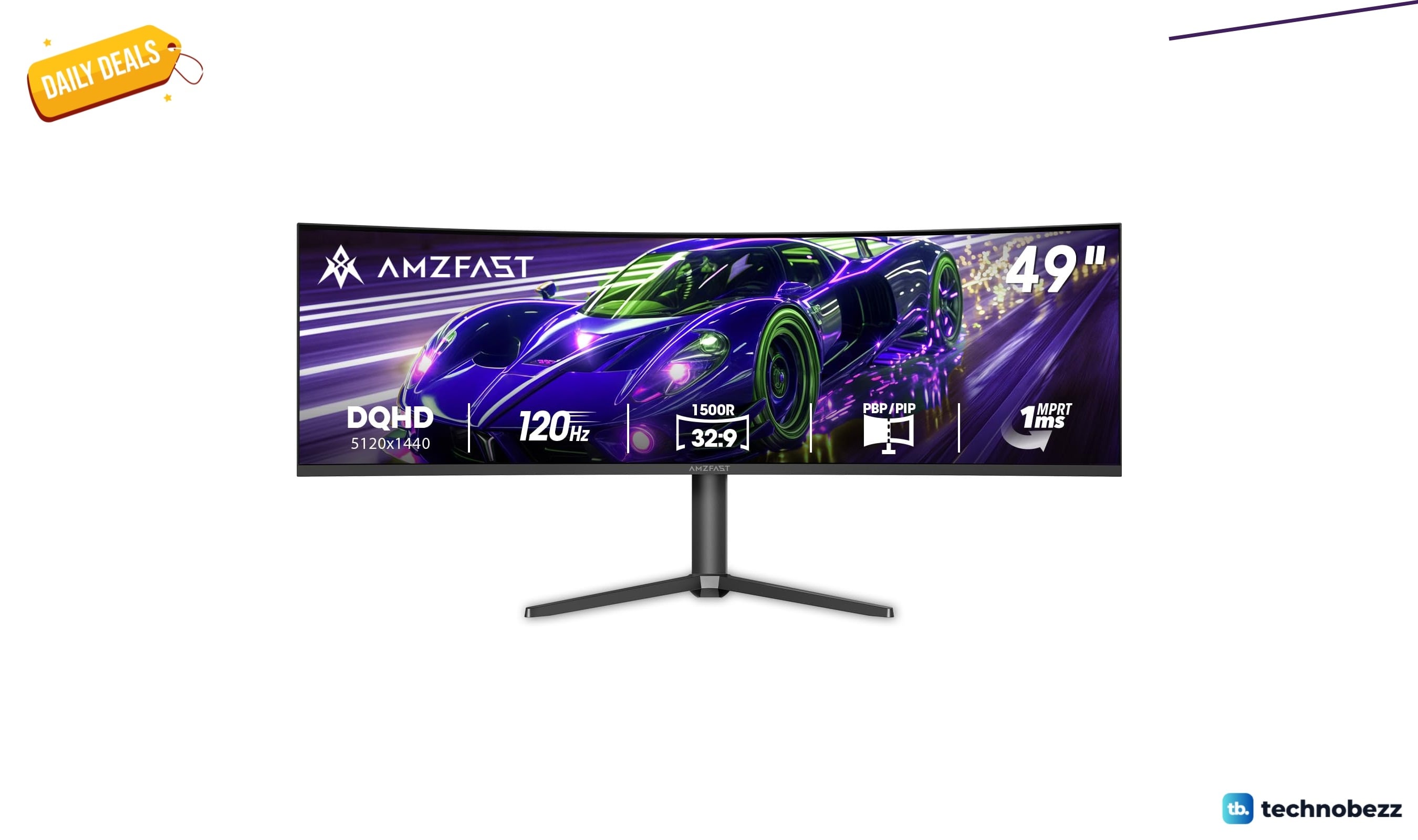 Amzfast Curved Monitor DQHD Ultrawide Gaming Monitor gets a $160 price cut to $539.99