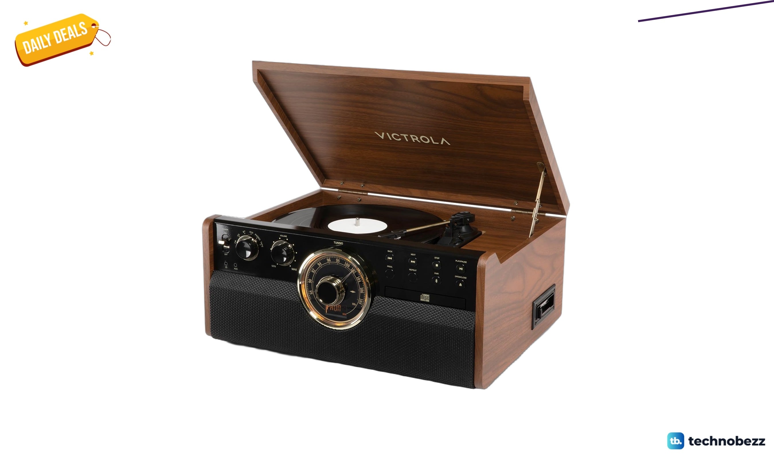Victrola Empire Mid-Century 6-in-1 Turntable drops to $209.99 on Amazon