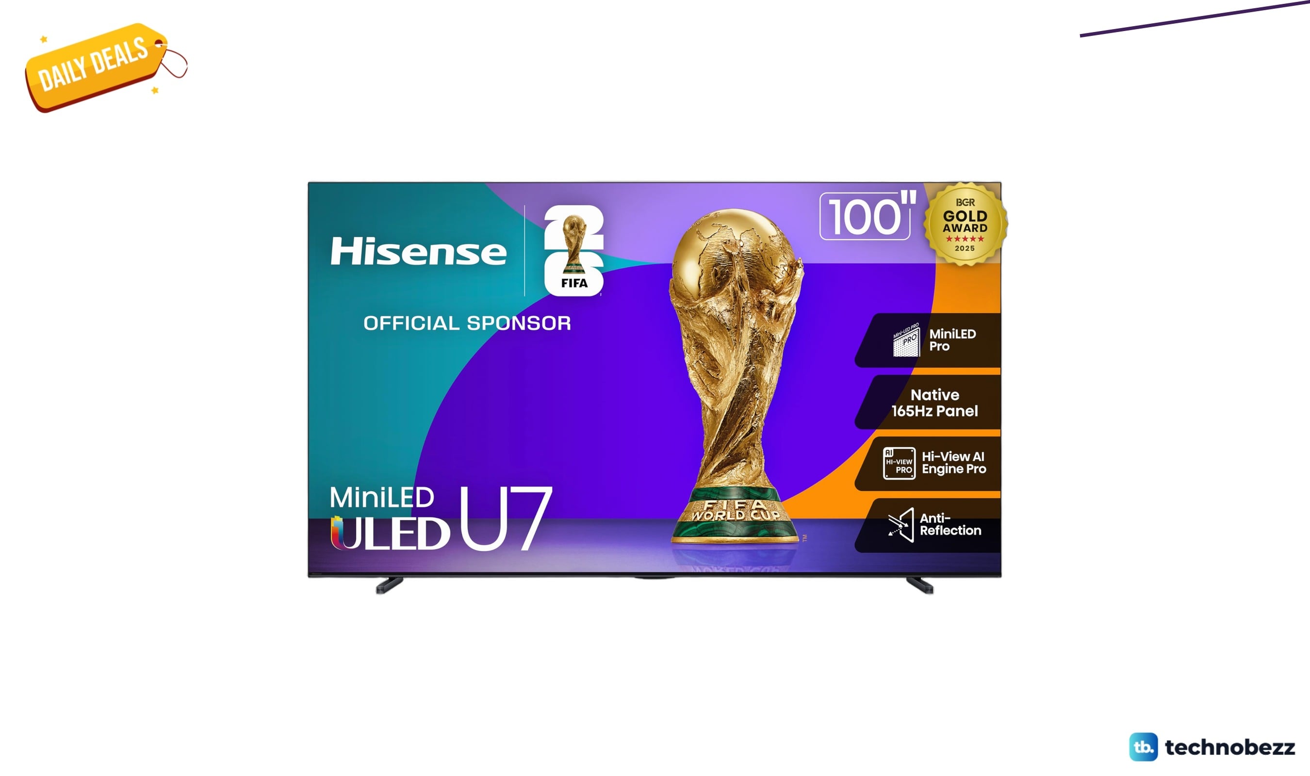 Hisense 100 inch U7 Mini-LED ULED 4K TV drops to $2199.99 on Amazon