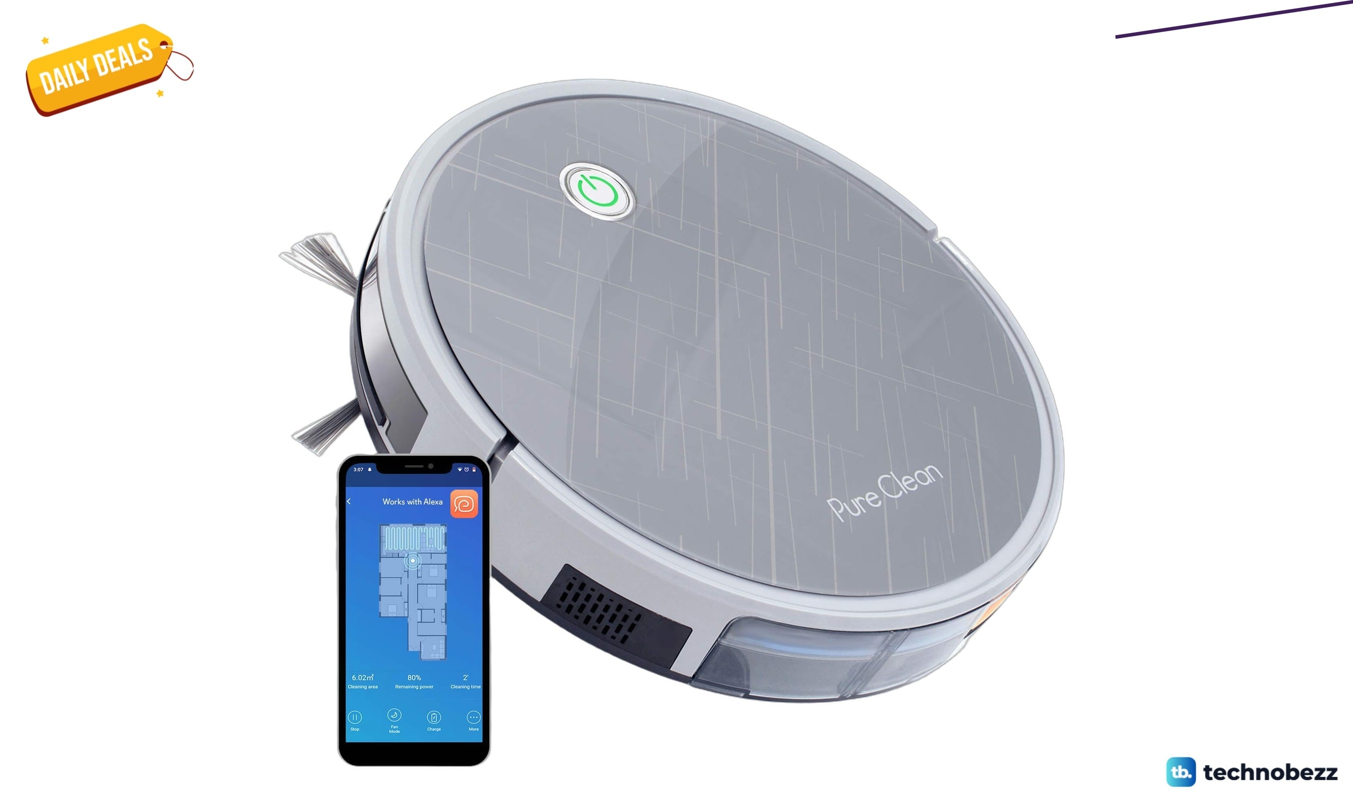 PureClean Smart Gyroscope Robot Vacuum Cleaner drops to $129.99