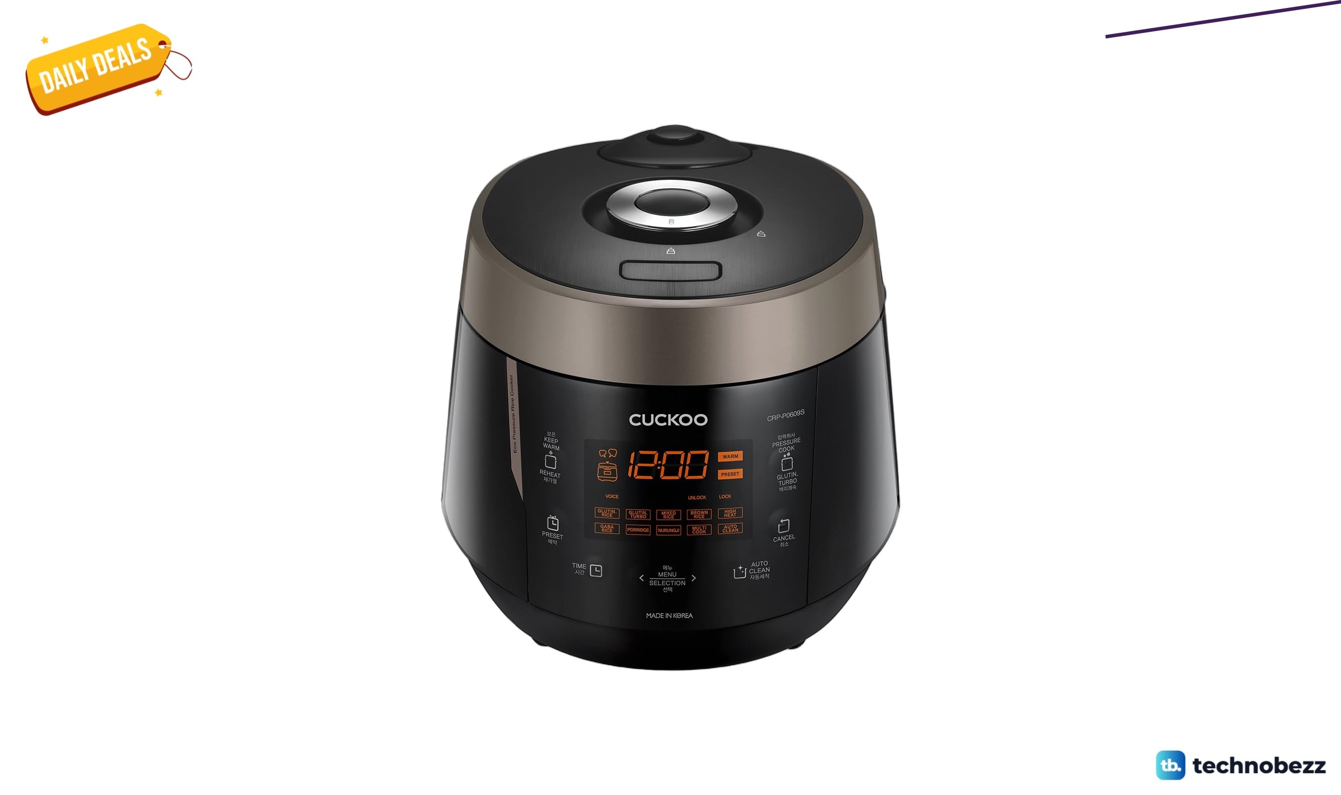 CUCKOO High Pressure Rice Cooker 6-Cup Uncooked drops to $209.99
