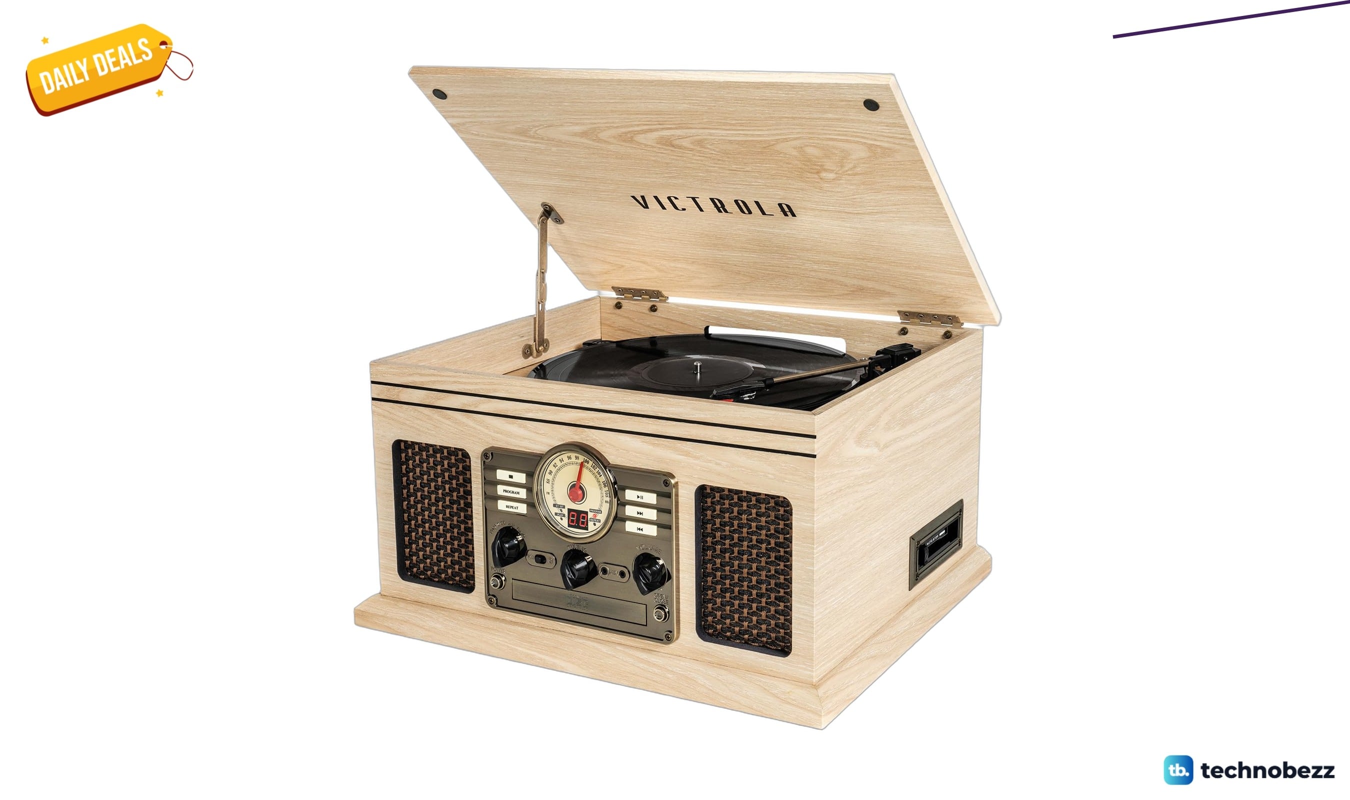 Victrola Quincy 6-in-1 Bluetooth Record Player drops to $151.85 on Amazon