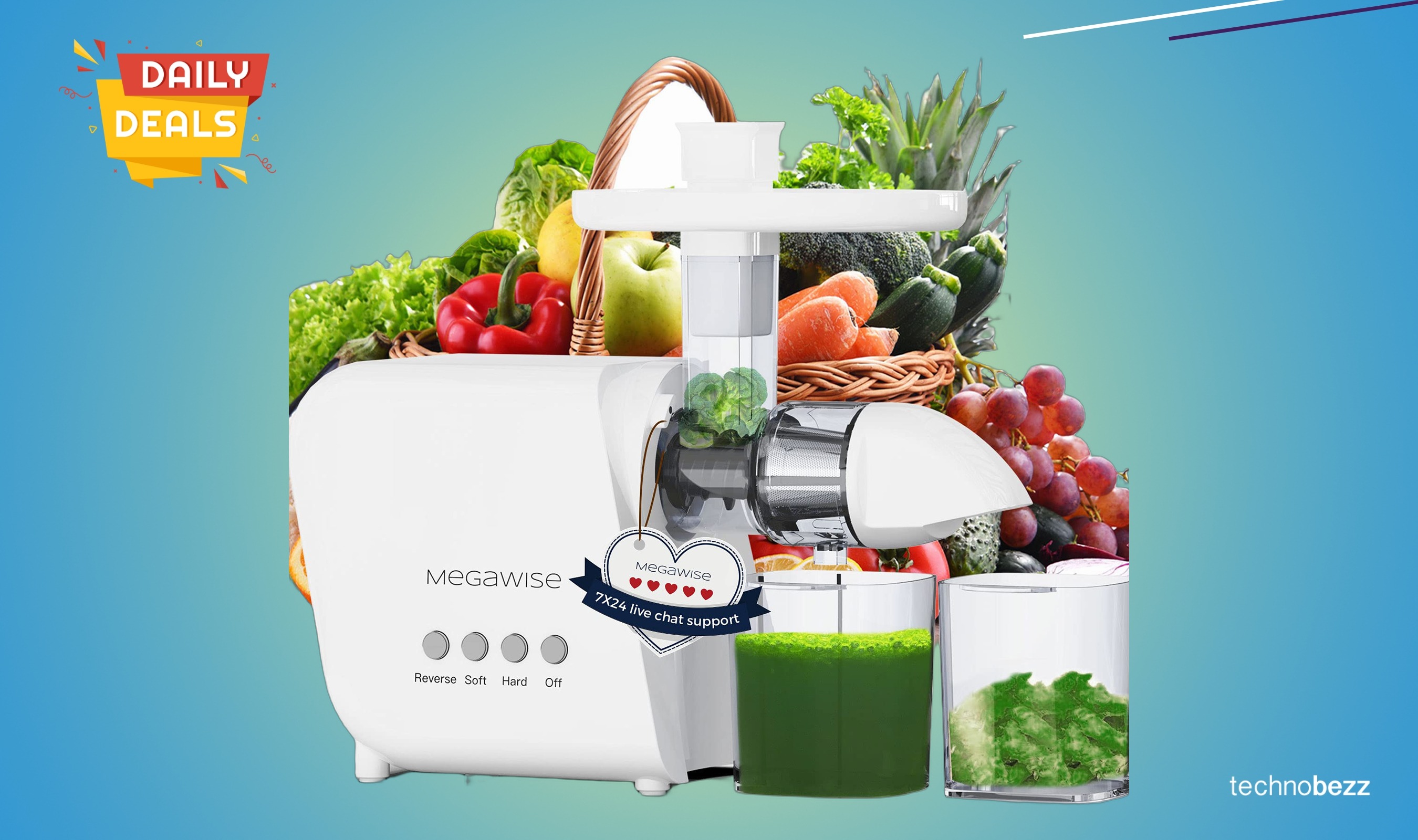 MegaWise Pro 2025 Slow Masticating Juicer drops to $63.74