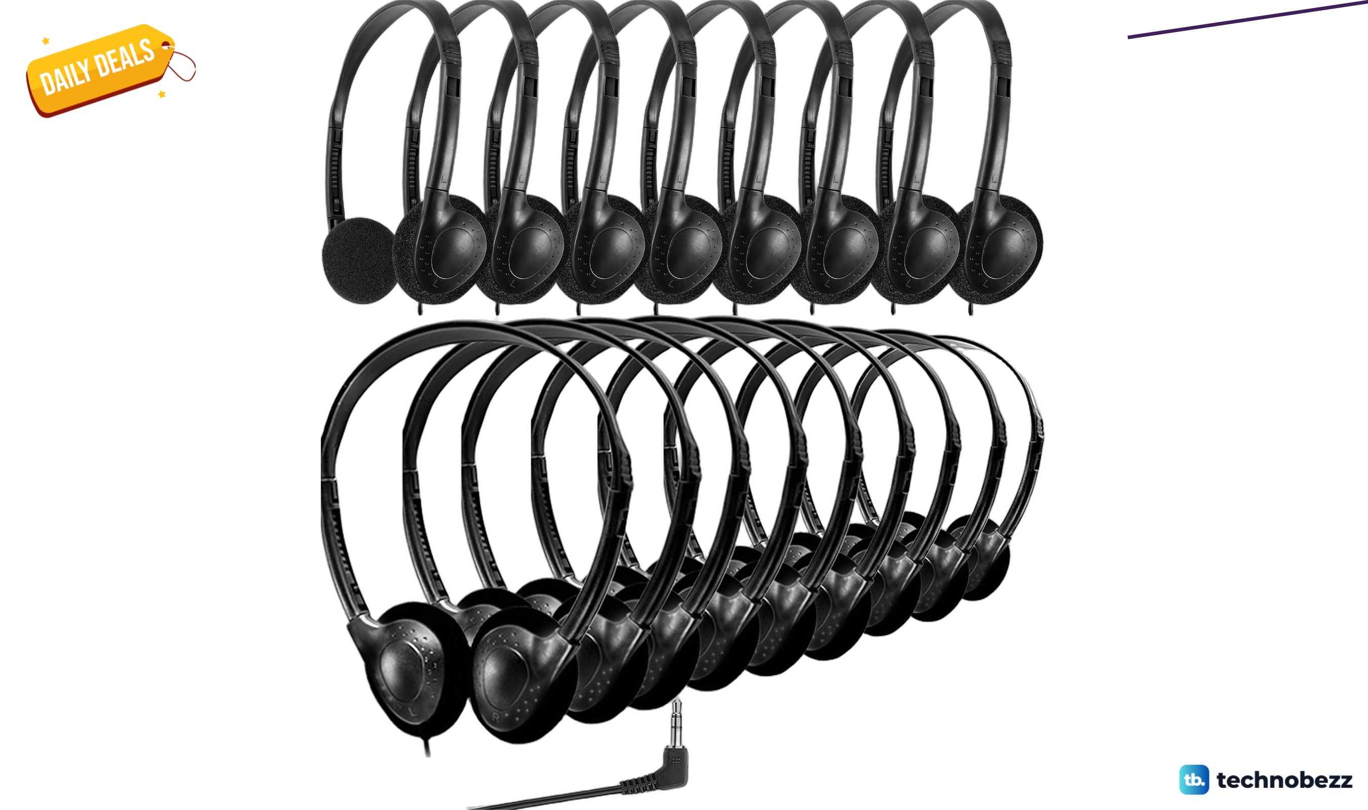 Wensdo Bulk Headphones 100 Pack marked down to $111.40