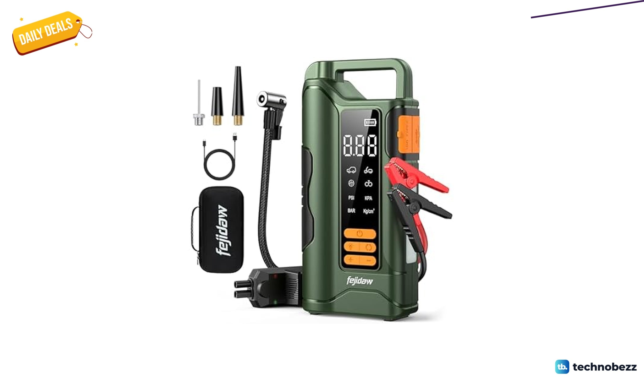 Woot offers a jump starter with air compressor for $122.99