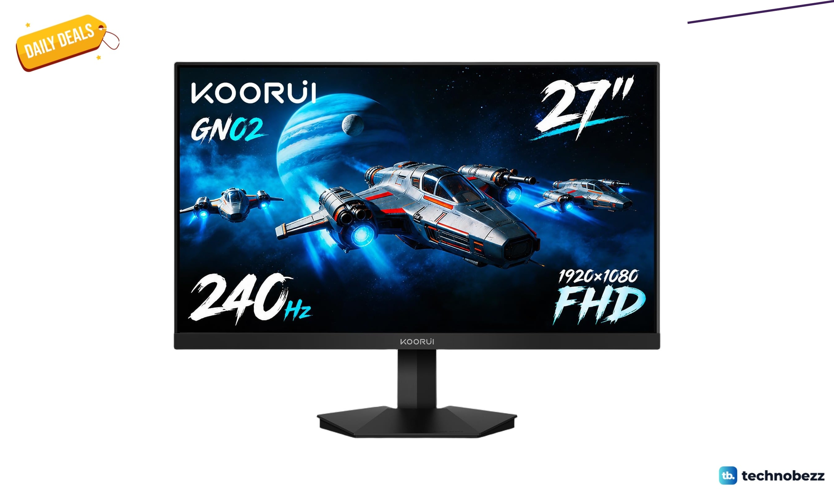 KOORUI 27 inch FHD 1080p Gaming Monitor with 240Hz drops to $239.99