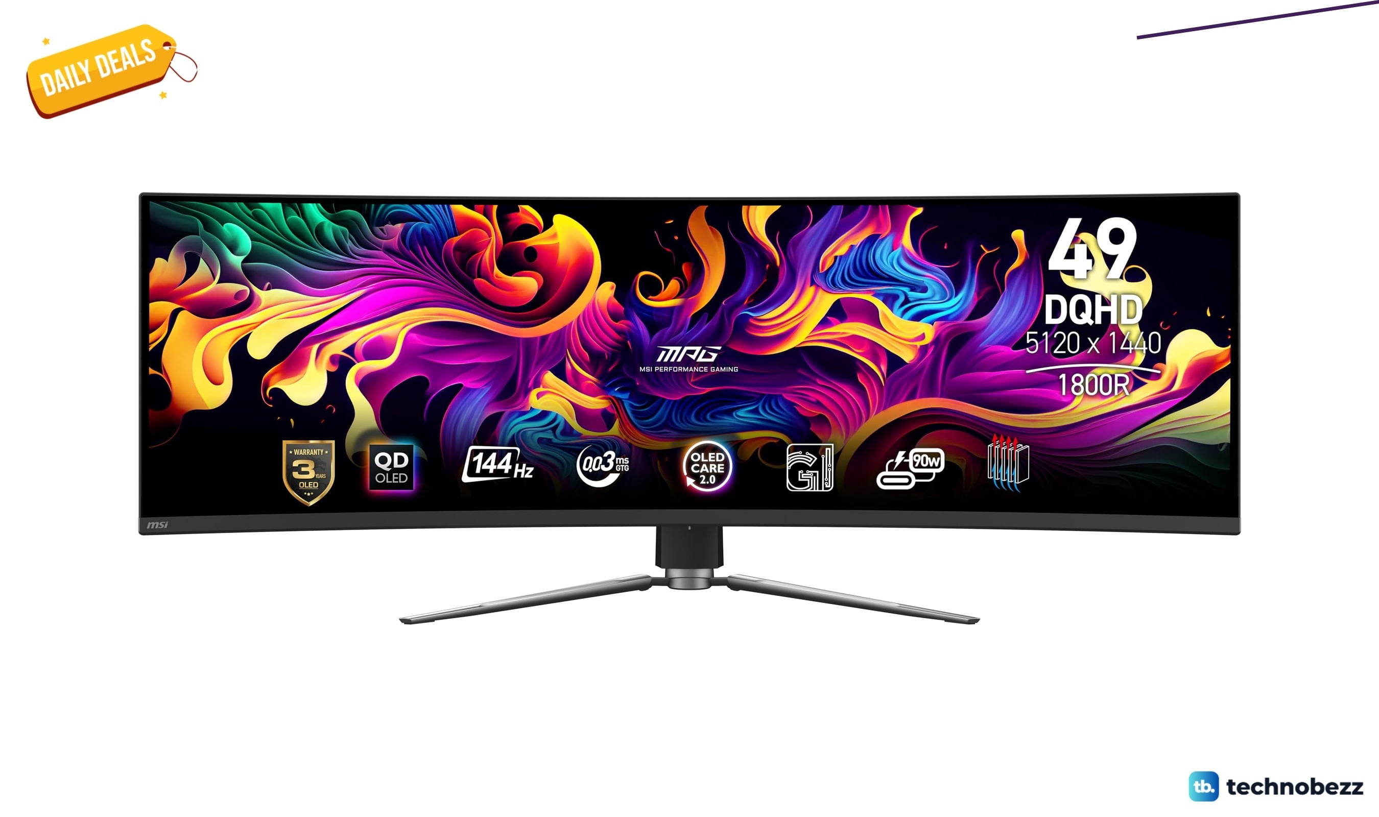 MSI MPG 491CQP QD-OLED 49-Inch Curved Monitor Drops to $749.99 on Amazon