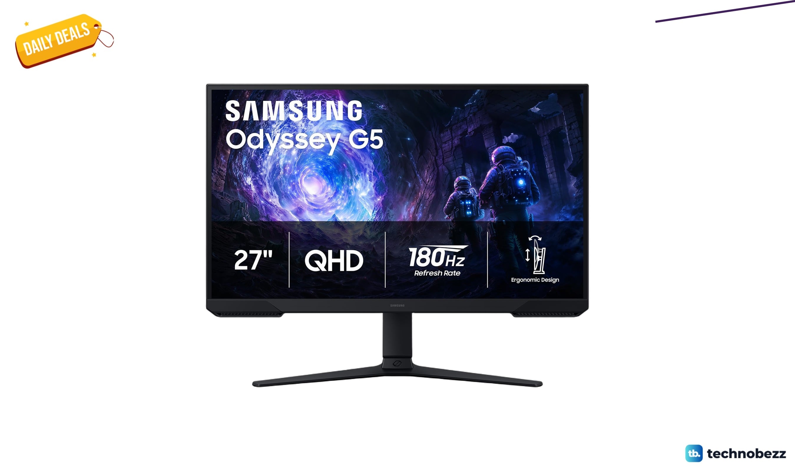 Samsung 27" Odyssey G5 Gaming Monitor - discounted to $169.99