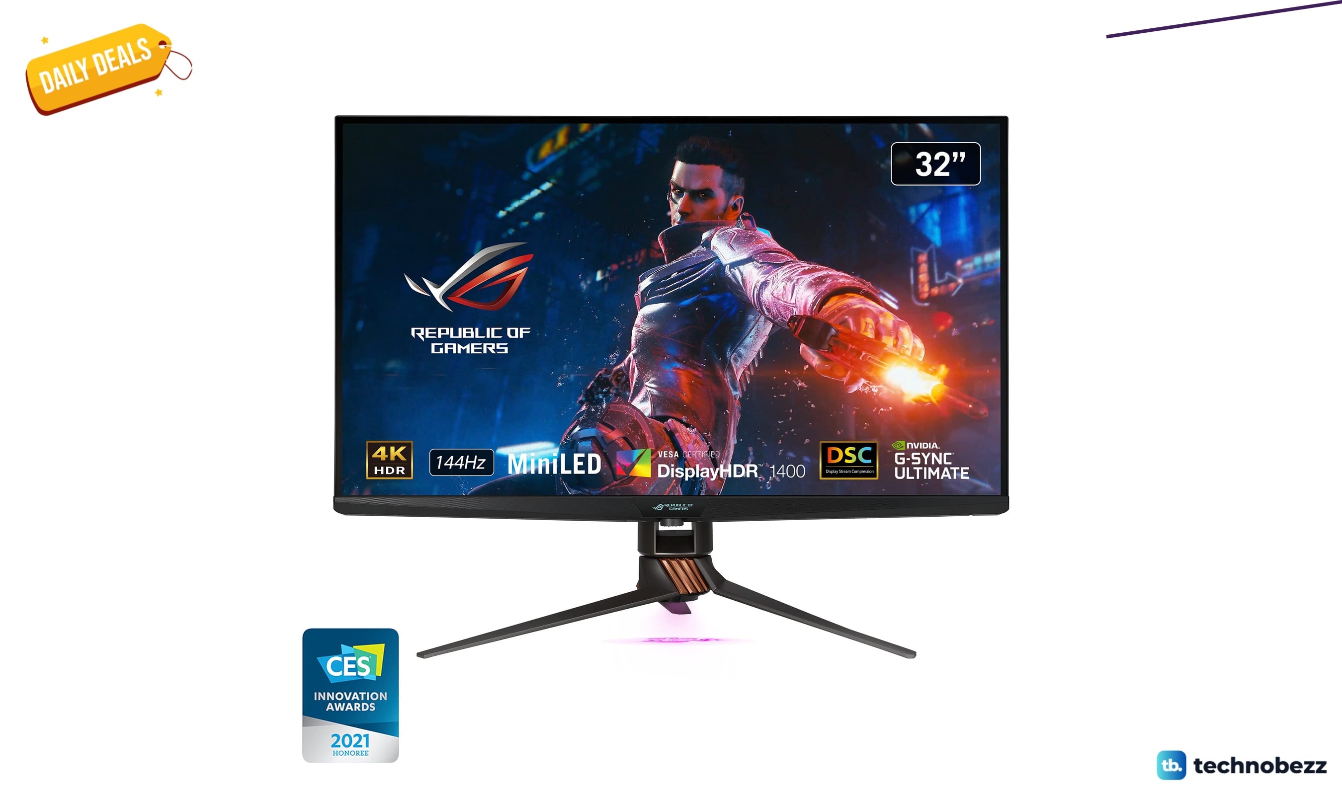 ASUS ROG Swift 32 Inch 4K HDR 144Hz Monitor Hits New Low at $999