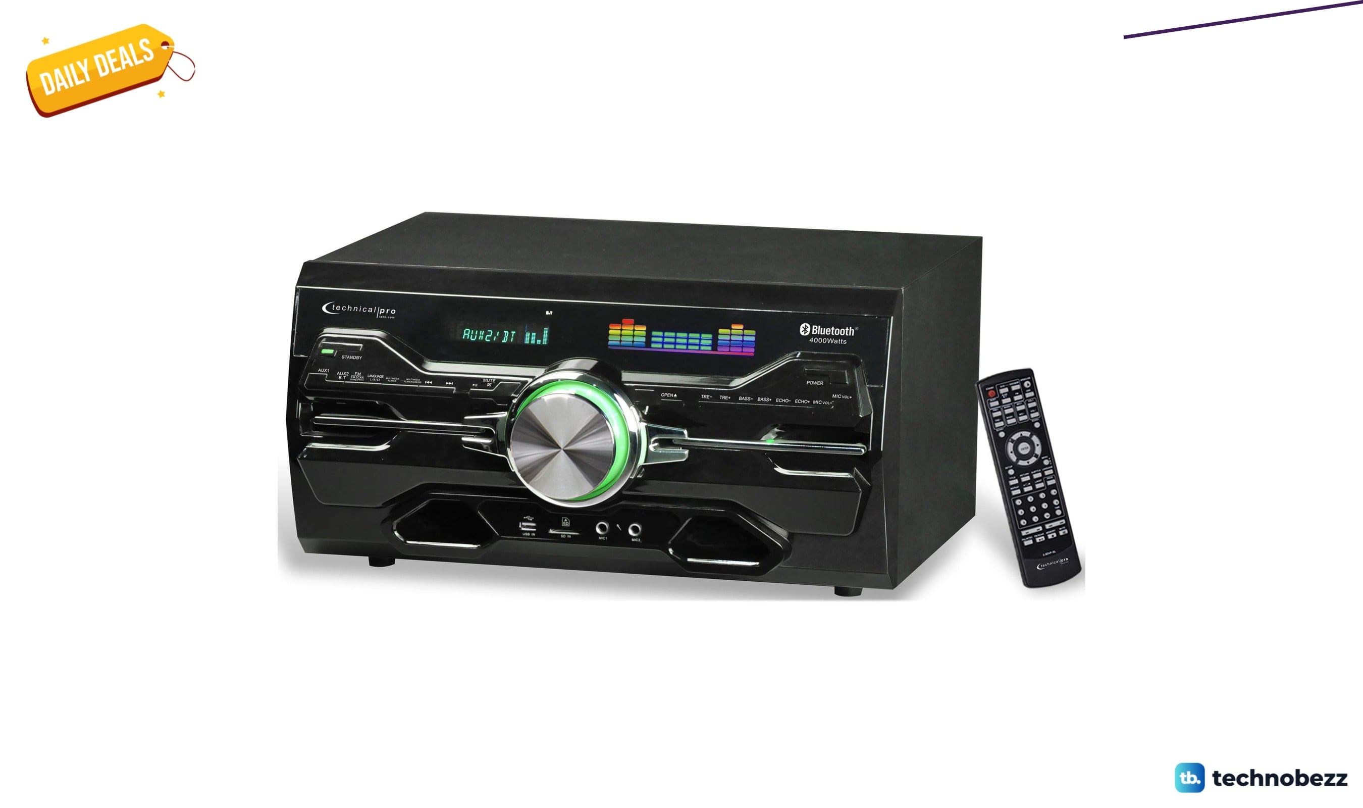 Technical Pro 4000 Watts Bluetooth Home Receiver Drops to $266.99 on Amazon