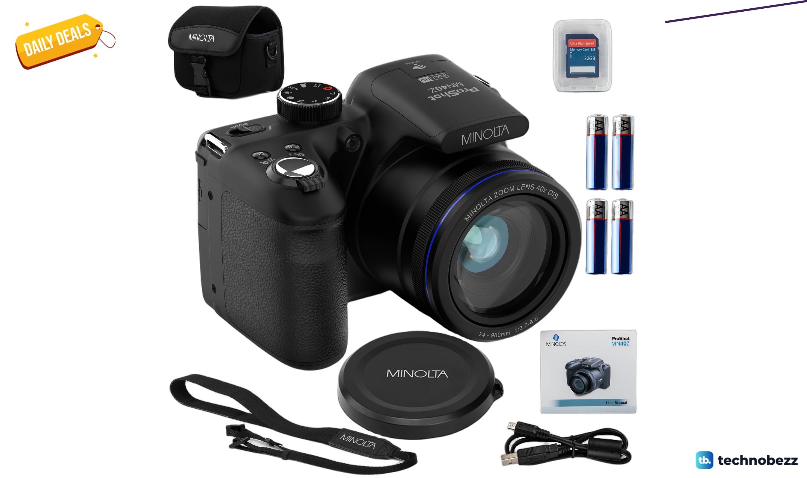 Minolta MN40Z 20MP Digital Camera with 40x Zoom Drops to $299