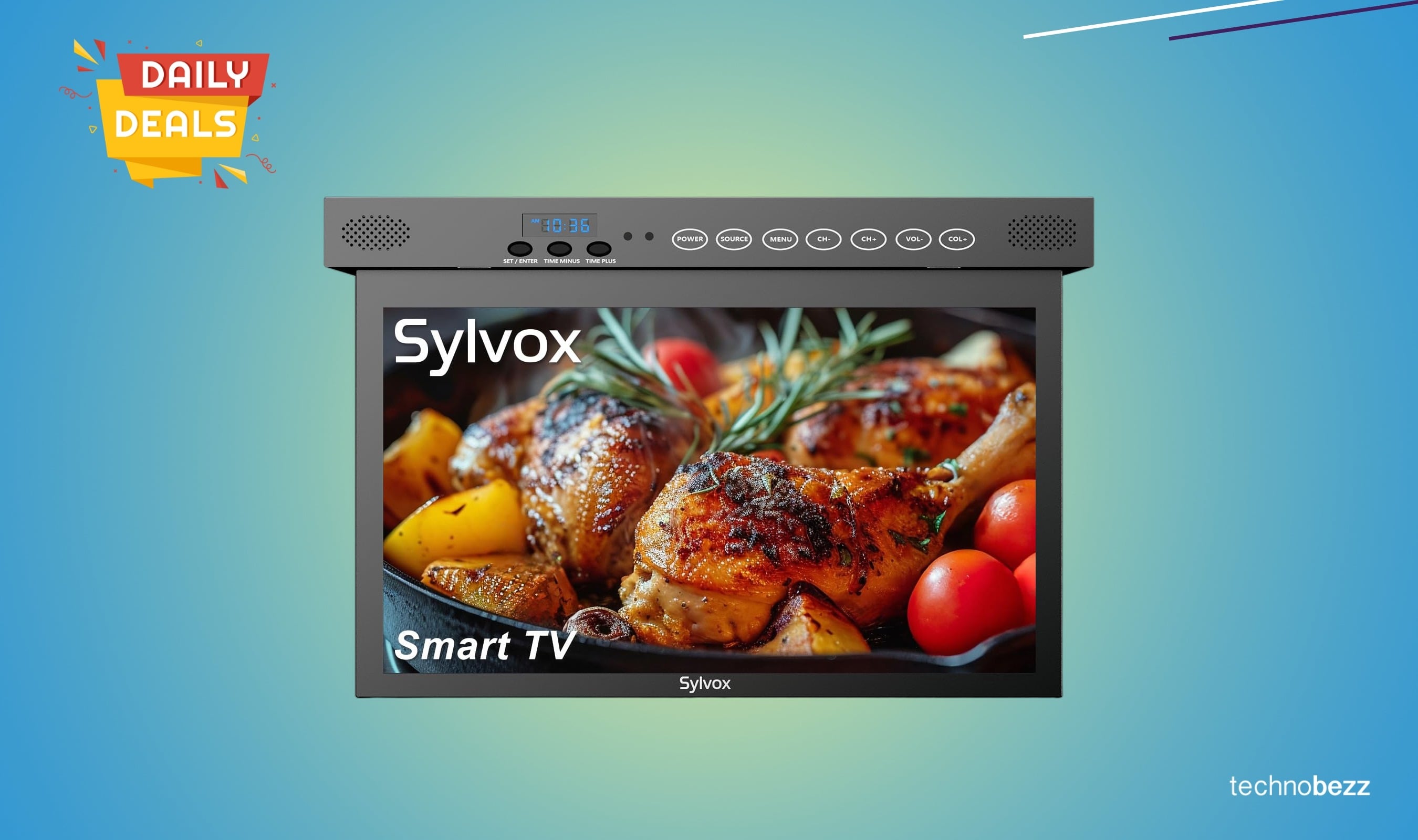 SYLVOX 15.6" Flip Down Smart TV Under drops to $269