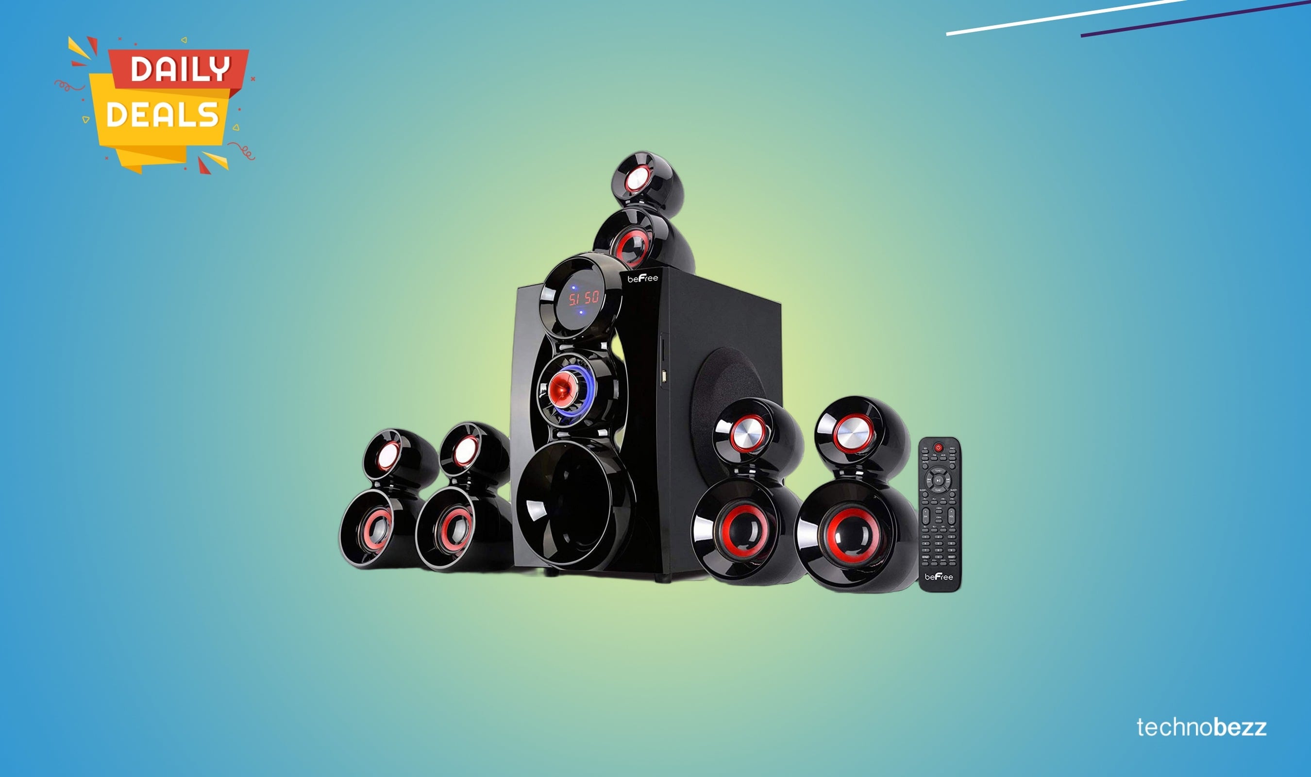 beFree Sound 5.1 Channel Bluetooth Surround Sound drops to $122.48