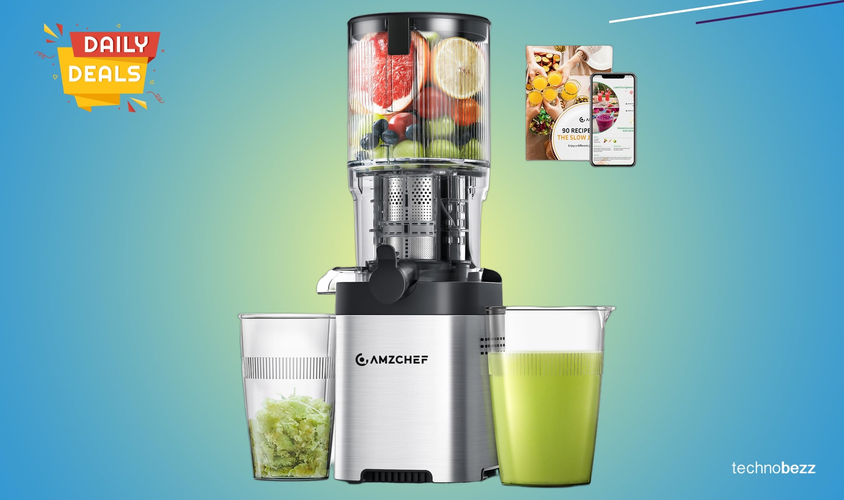 AMZCHEF Cold Press Juicer Drops to $93.48 at Amazon