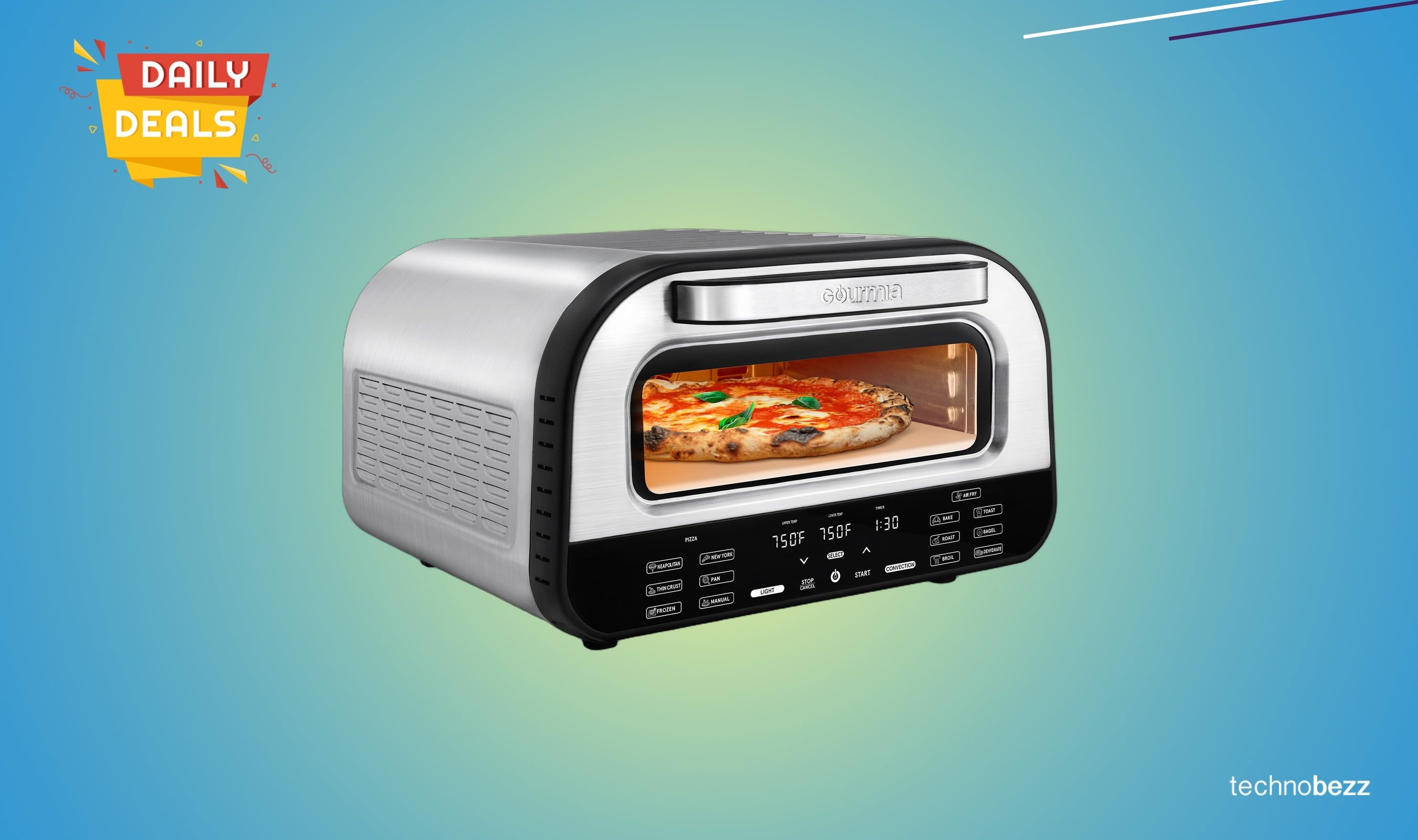 Gourmia Indoor Pizza Oven Air Fryer Toaster drops to $129.99