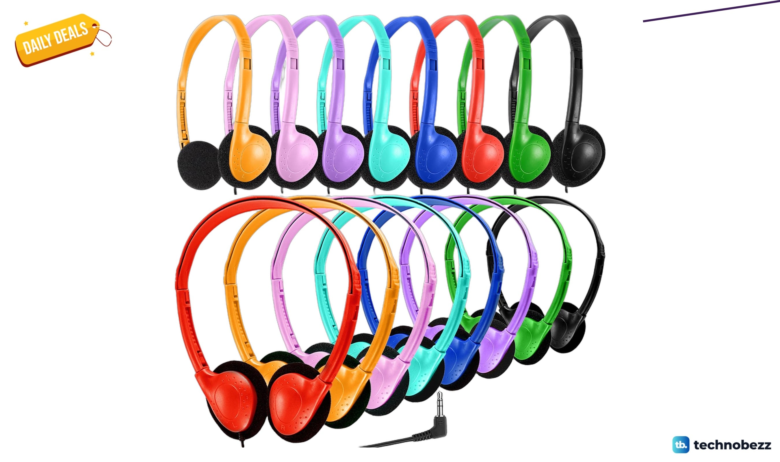 Wensdo 100 Pack Bulk Headphones dips to $102.83