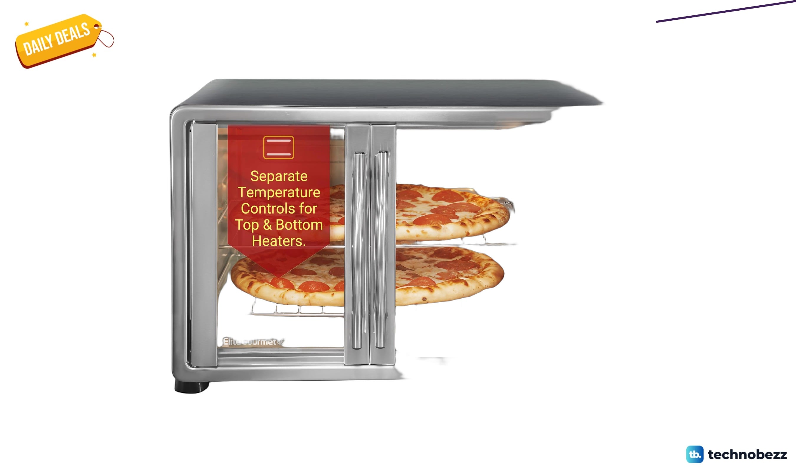 Elite Gourmet ETO-4510M French Door 47.5Qt 18-Slice oven drops to $103.98