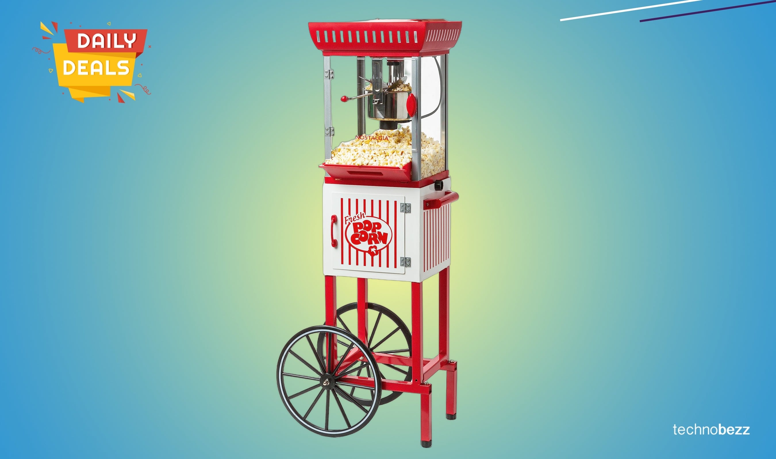 Nostalgia Popcorn Maker Machine Professional Cart hits new low at $129.99