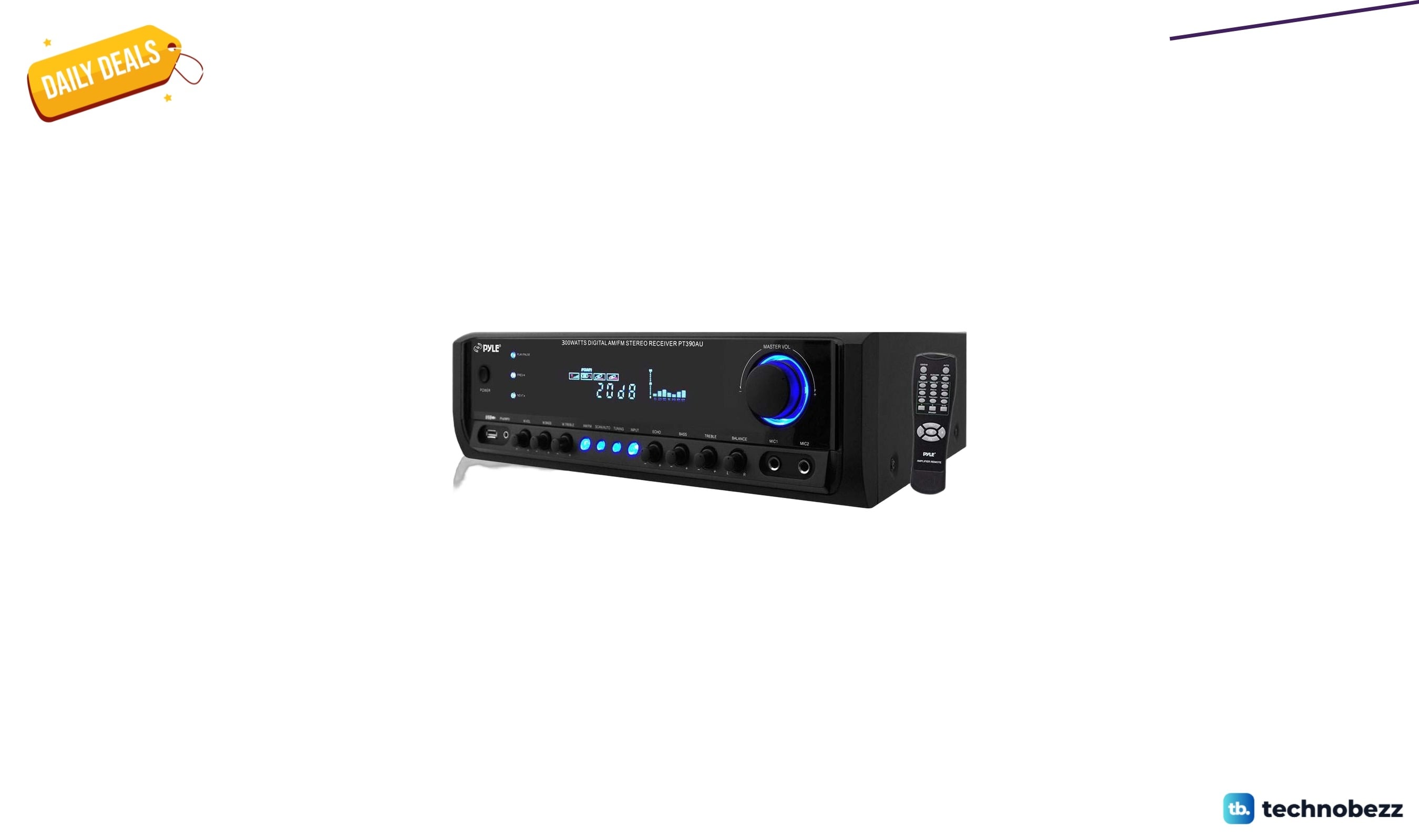 Pyle 300W 4-Channel Home Audio Power Amplifier drops to $127.02 on Amazon