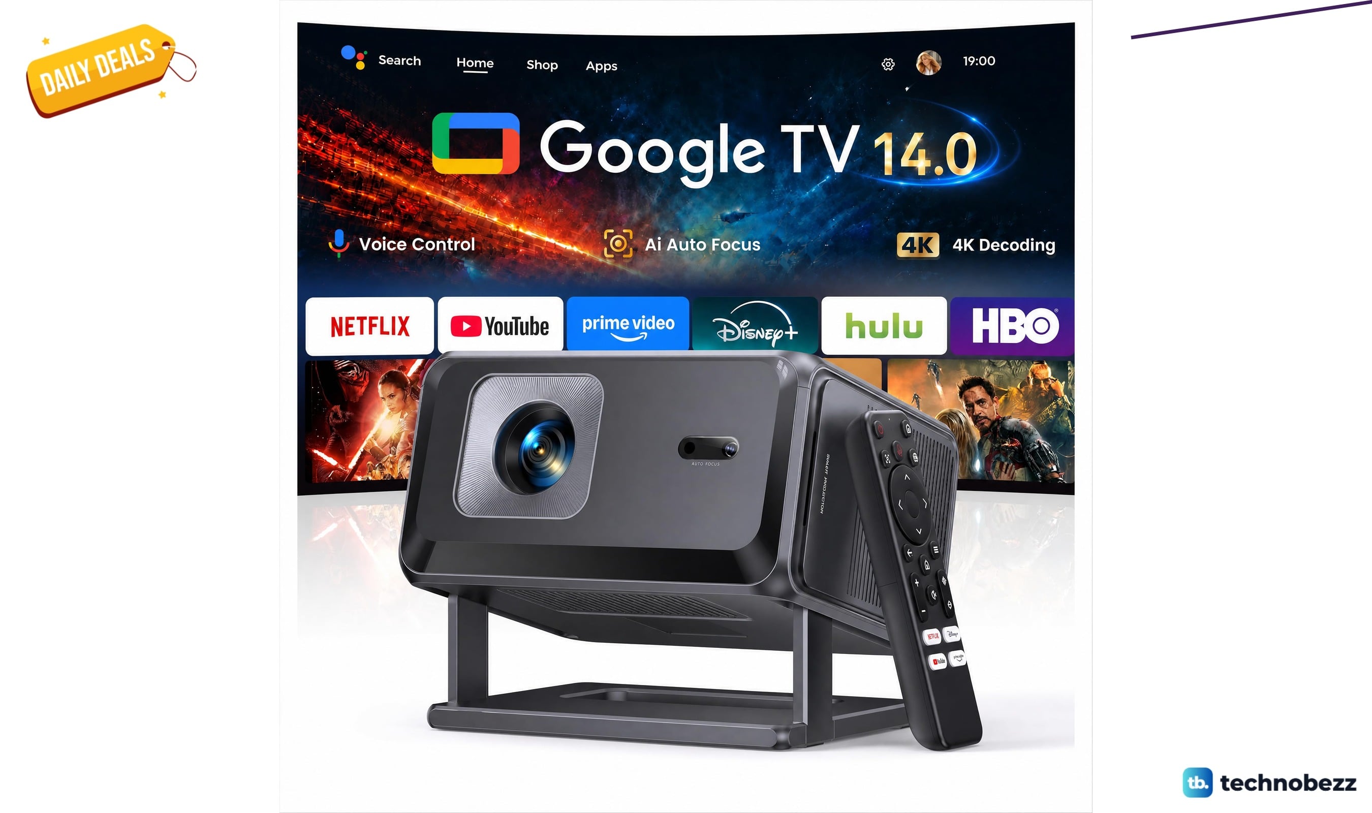 TOPTRO Portable Smart Projector [Bundled slips to $219.99