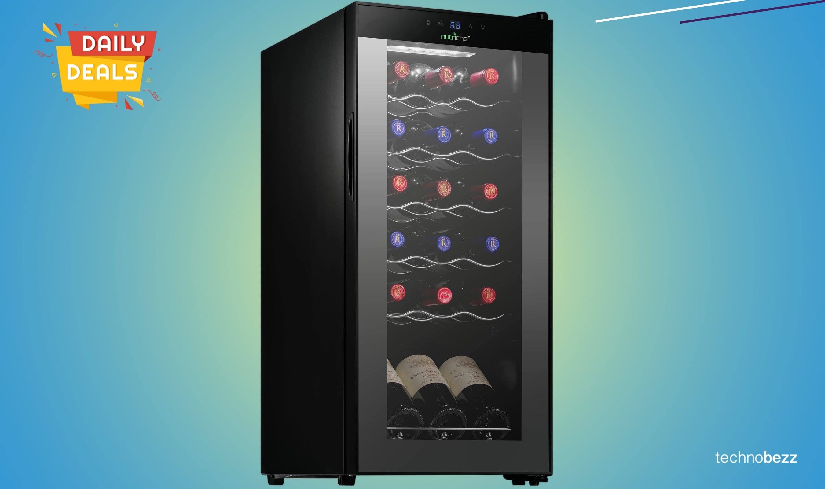 Nutrichef 18 Bottle Slim Wine Fridge drops to $279.99