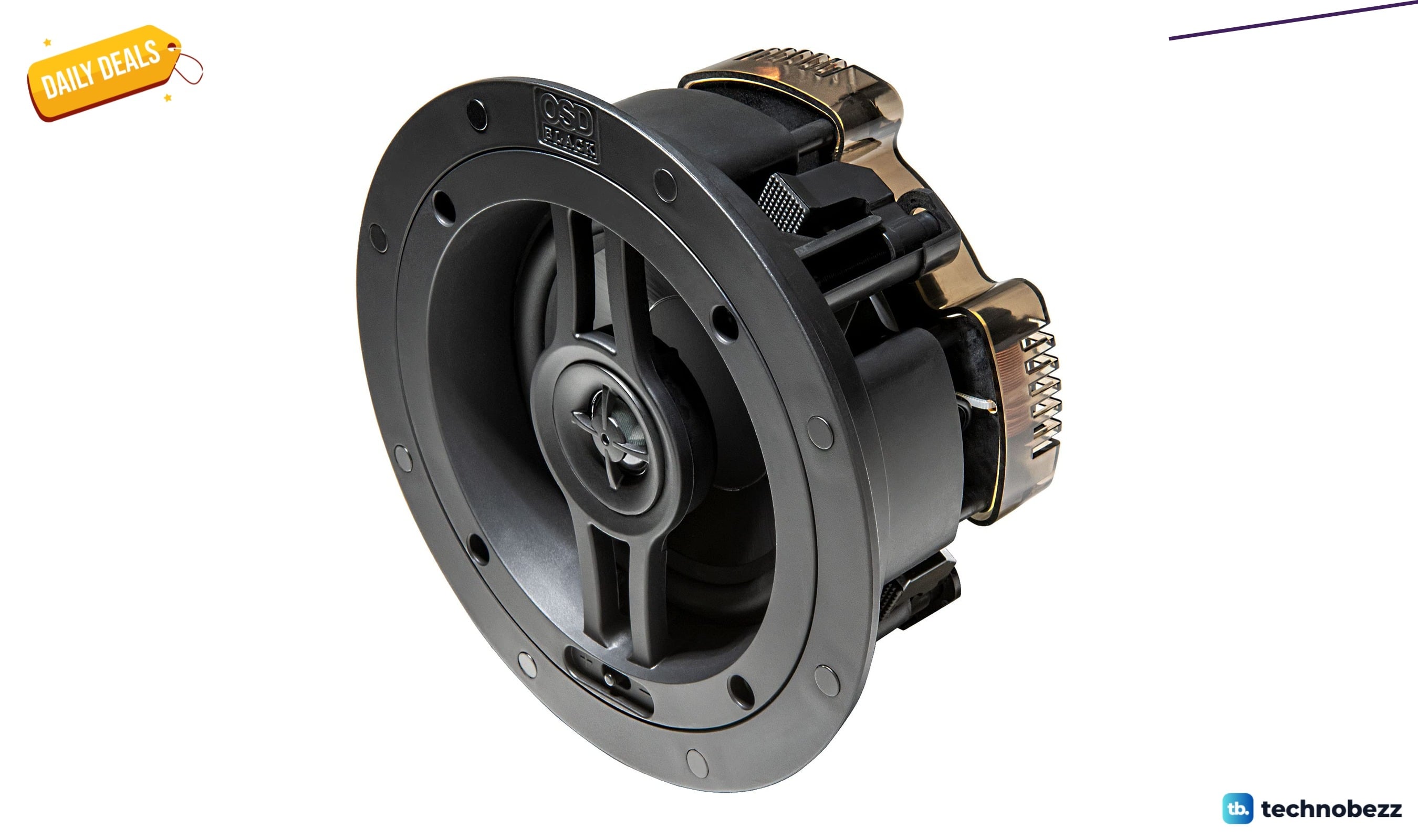 OSD Black 5.25 inch in-ceiling speaker pair drops to $103.99