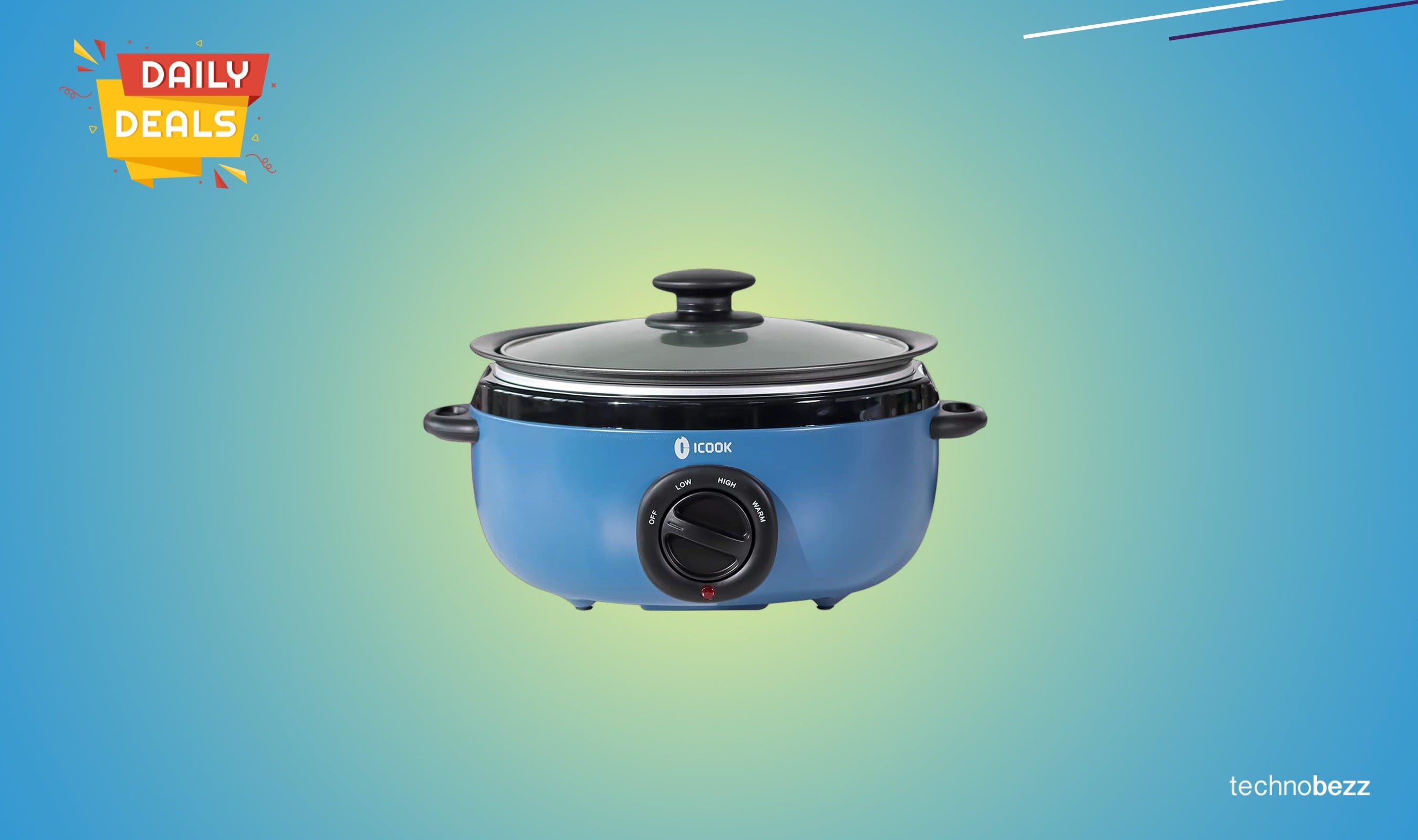 ICOOK 6.5 Quart Slow Cooker with Sear Pot Drops to $62.96