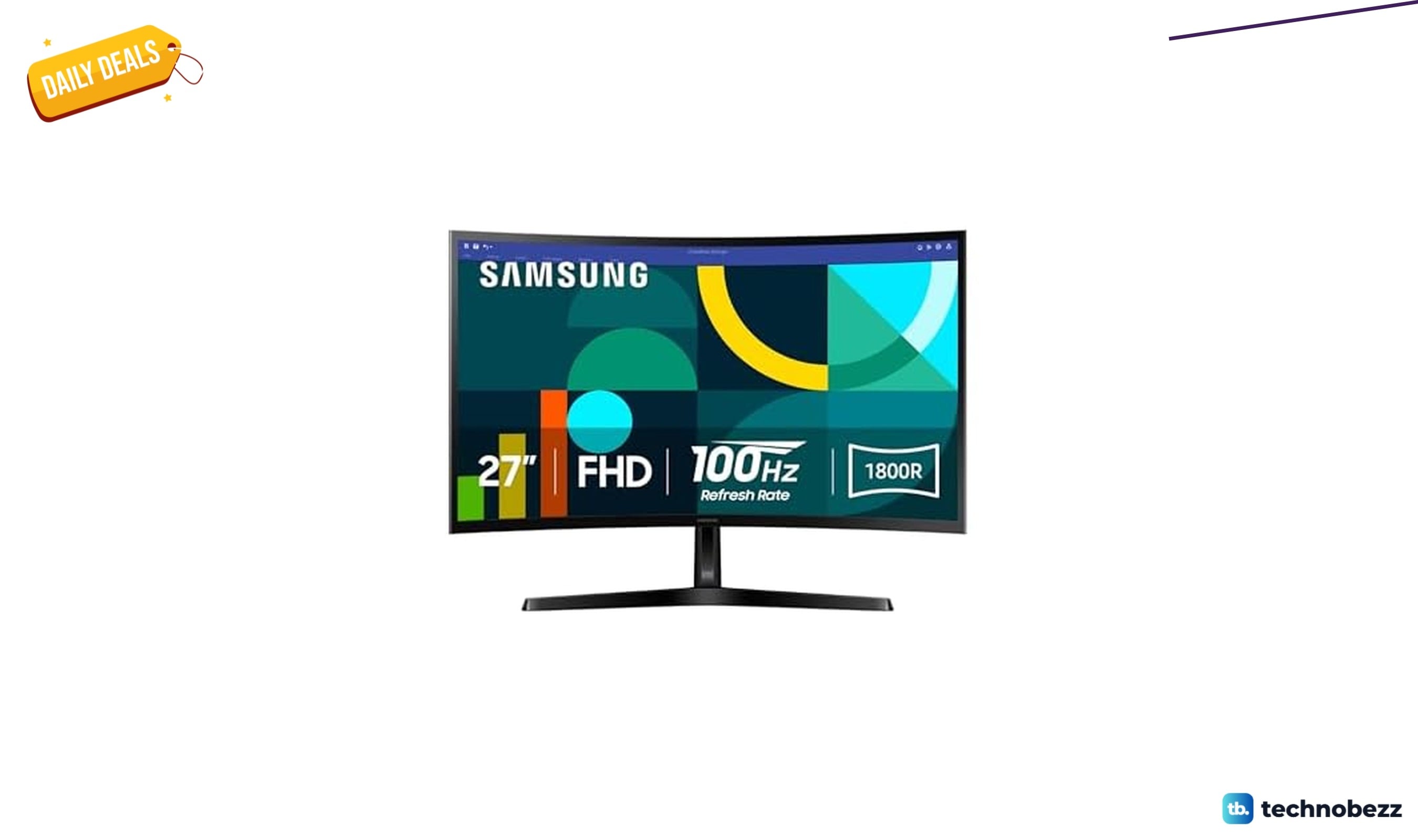 Samsung 27 inch Essential S3 FHD 1800R Curved monitor starts at $114.99 at Woot