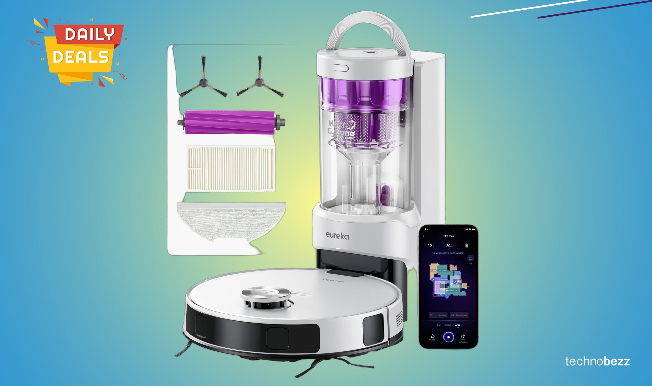 Eureka E20 Plus Robot Vacuum drops to $256.49