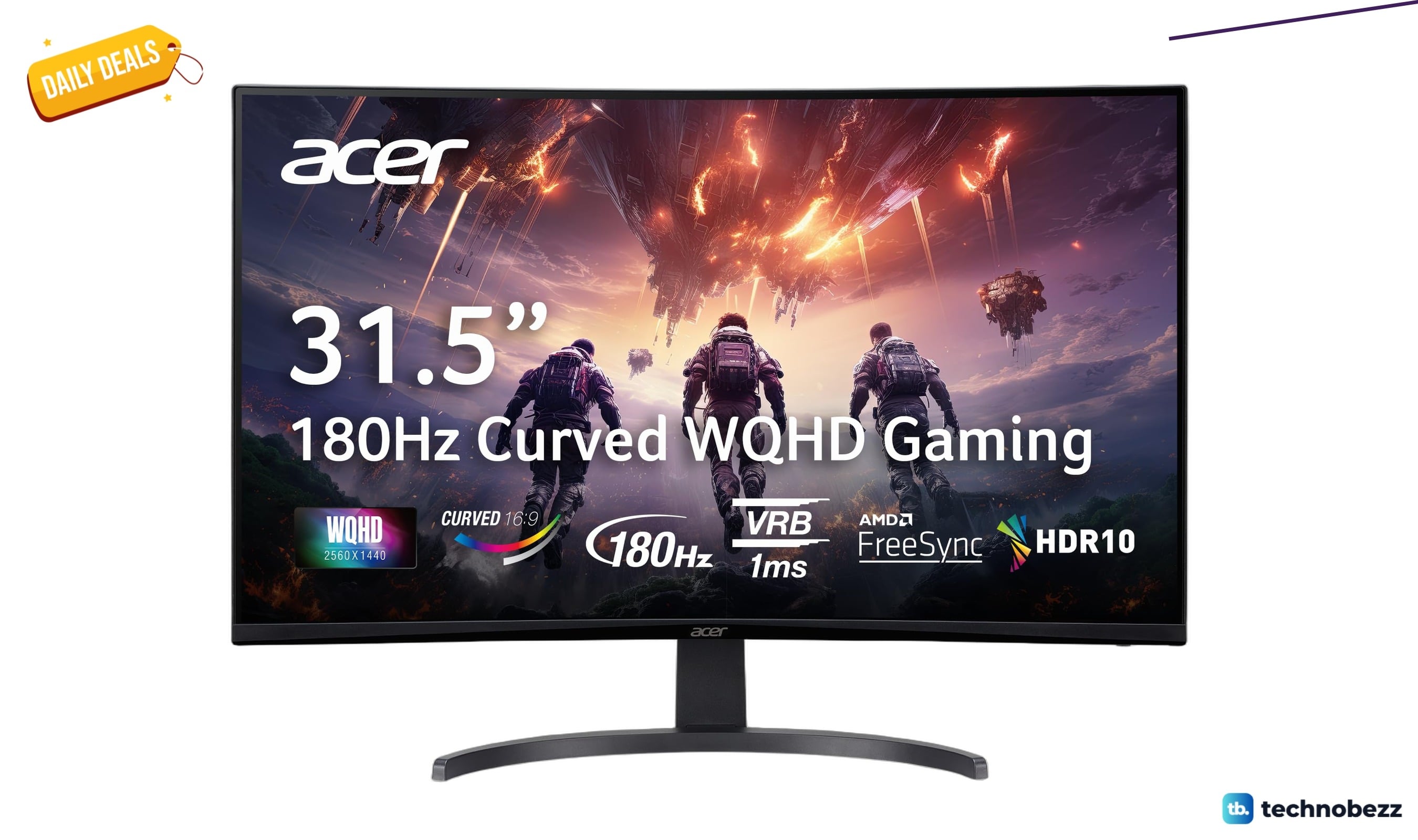 acer Nitro 31.5 WQHD 2560 x 1440 drops to $179 on Amazon