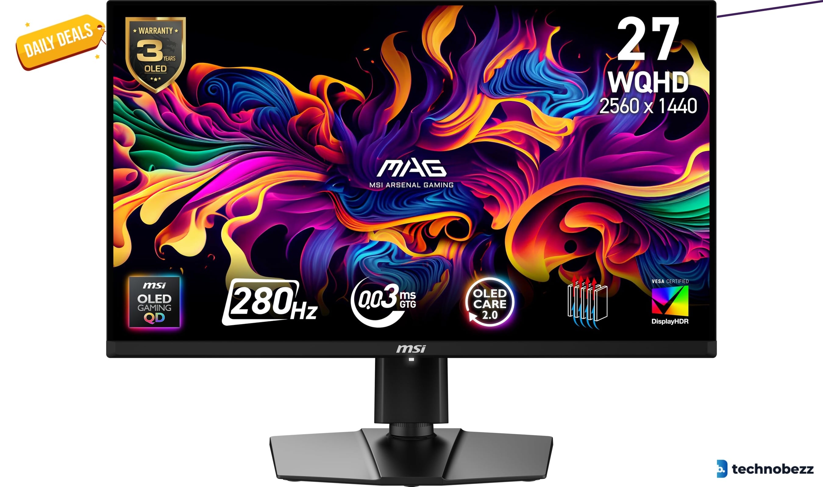 MSI MAG 271QP QD-OLED X28 Monitor Drops to $399.99 at Amazon