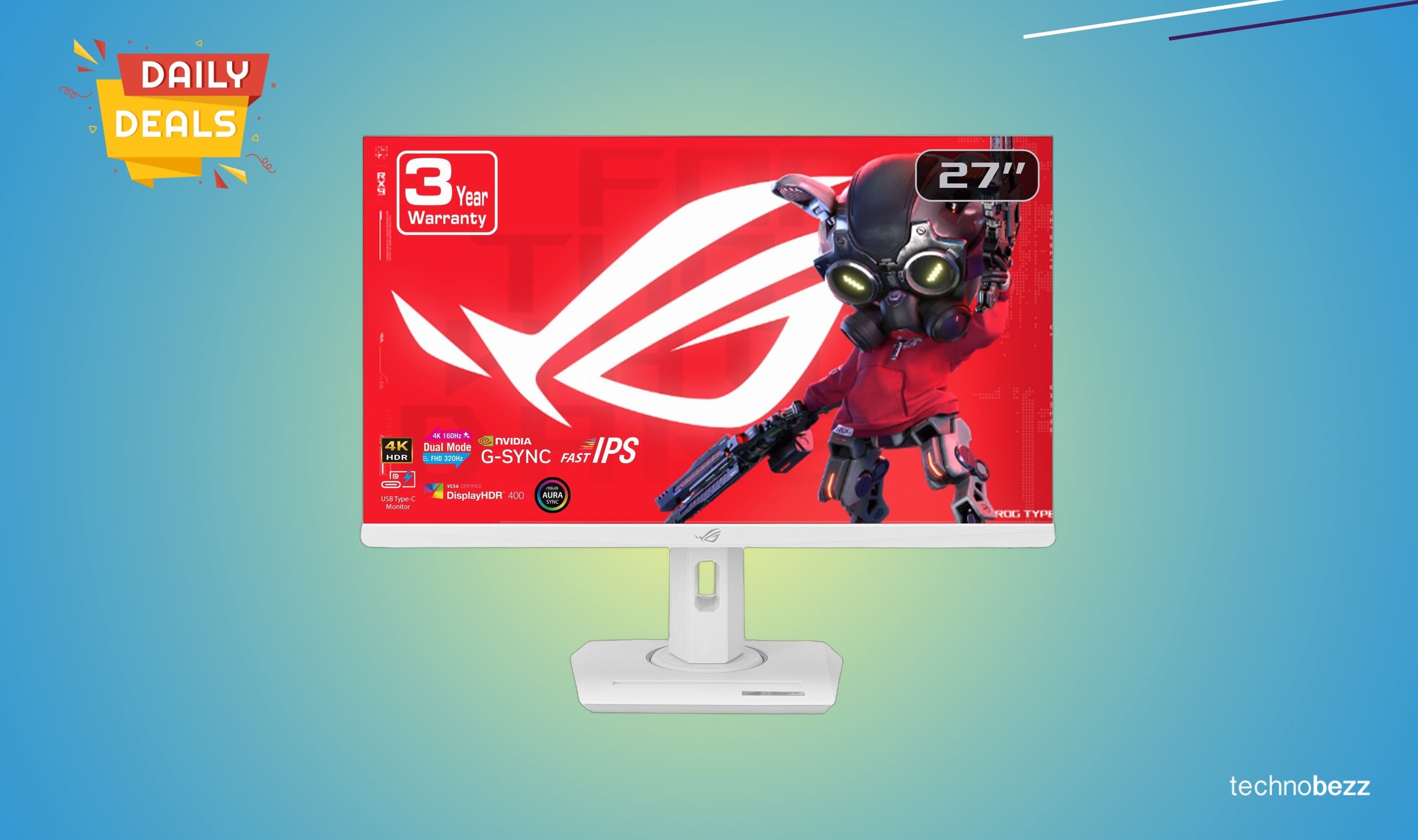 ASUS ROG Strix 27-inch 4K HDR USB-C monitor drops to $399