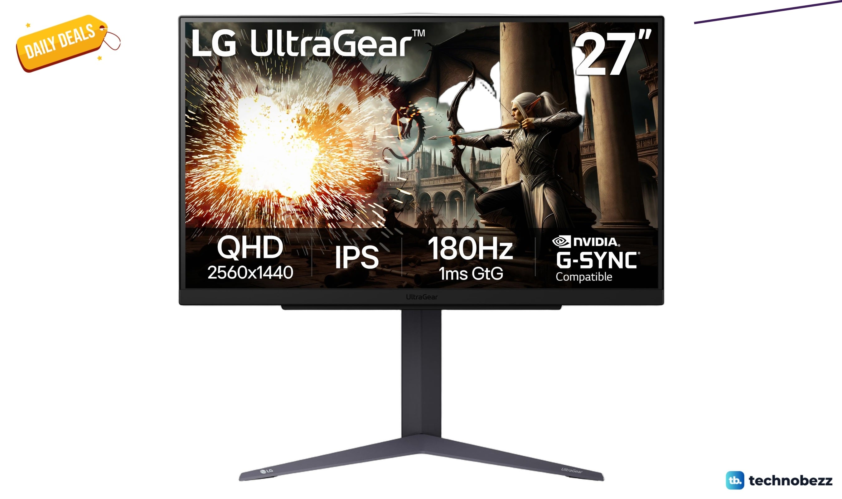 LG 27GS75Q-B Ultragear QHD Gaming Monitor drops to $189 on Amazon
