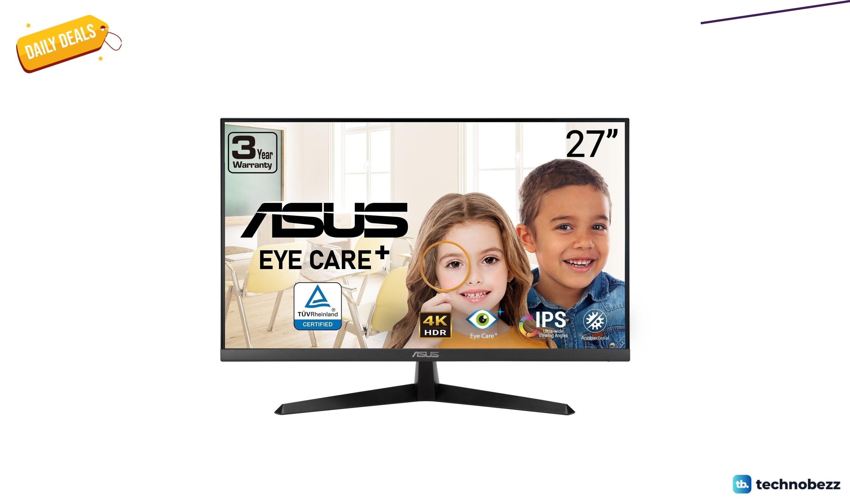 ASUS 27 Inch 4K Eye Care Monitor drops to $151.05 in latest price cut