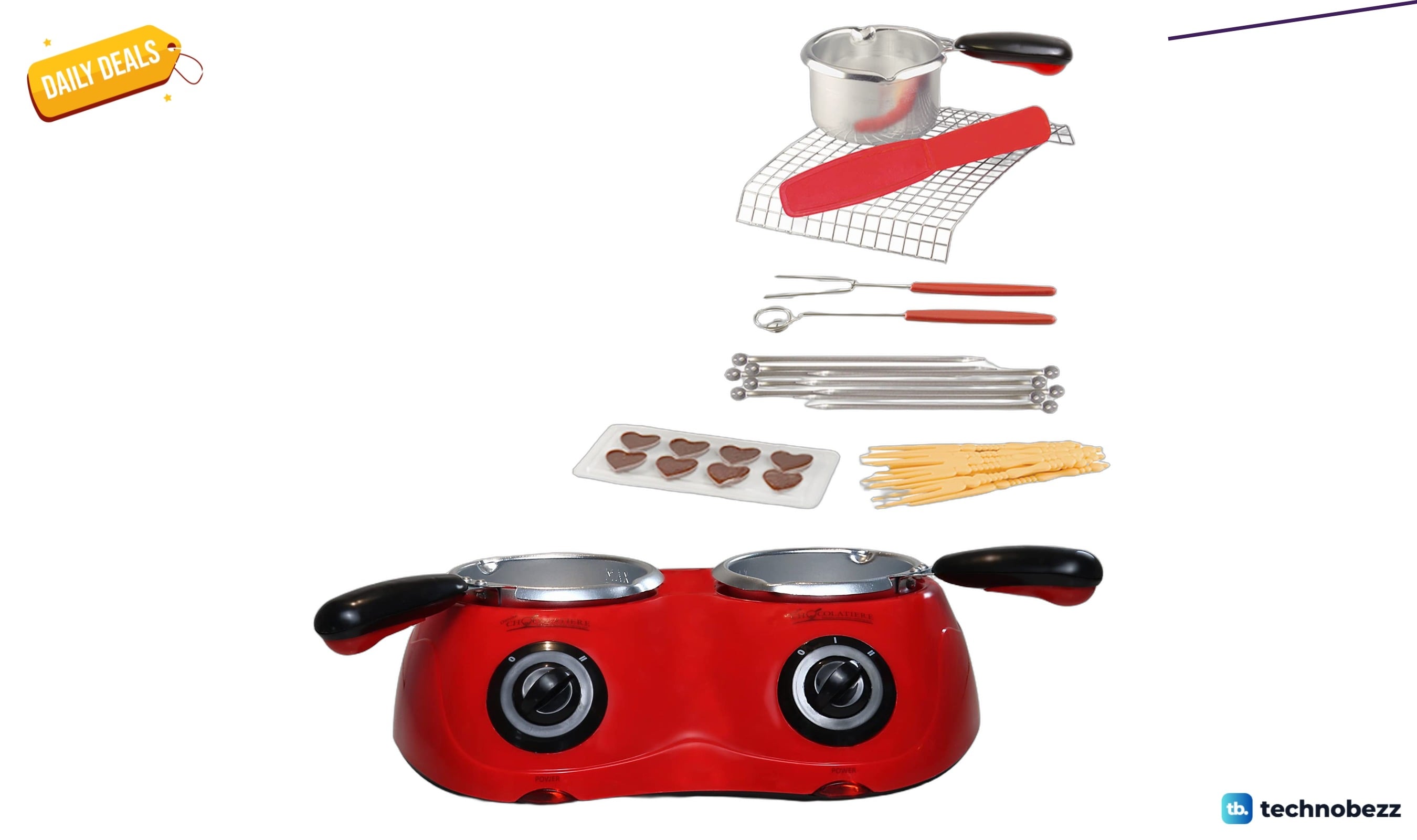 Total Chef Deluxe Chocolatiere Dual Mini Fondue drops to $62.99 on Amazon