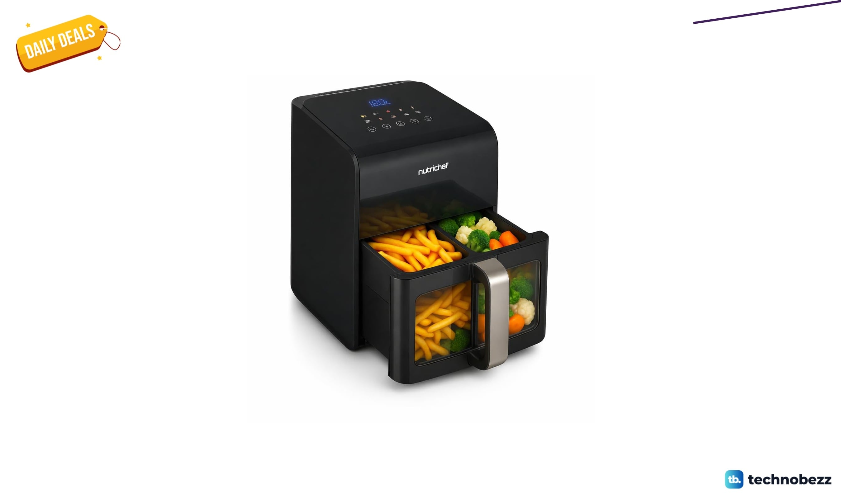 Nutrichef Electric Air Fryer Large 6.3 Quart drops to $89.97 on Amazon