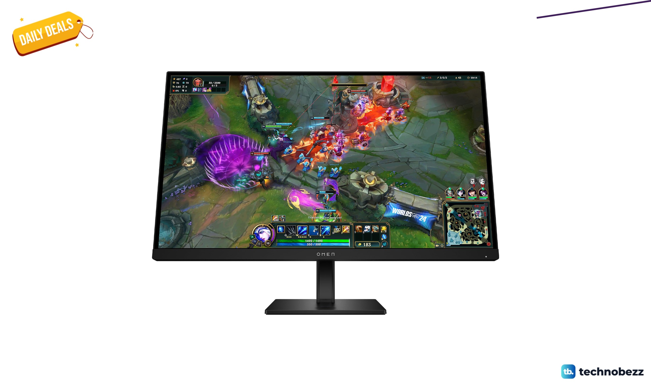 HP OMEN QHD Gaming Monitor marked down to $199.99 for Prime Big Deal Days