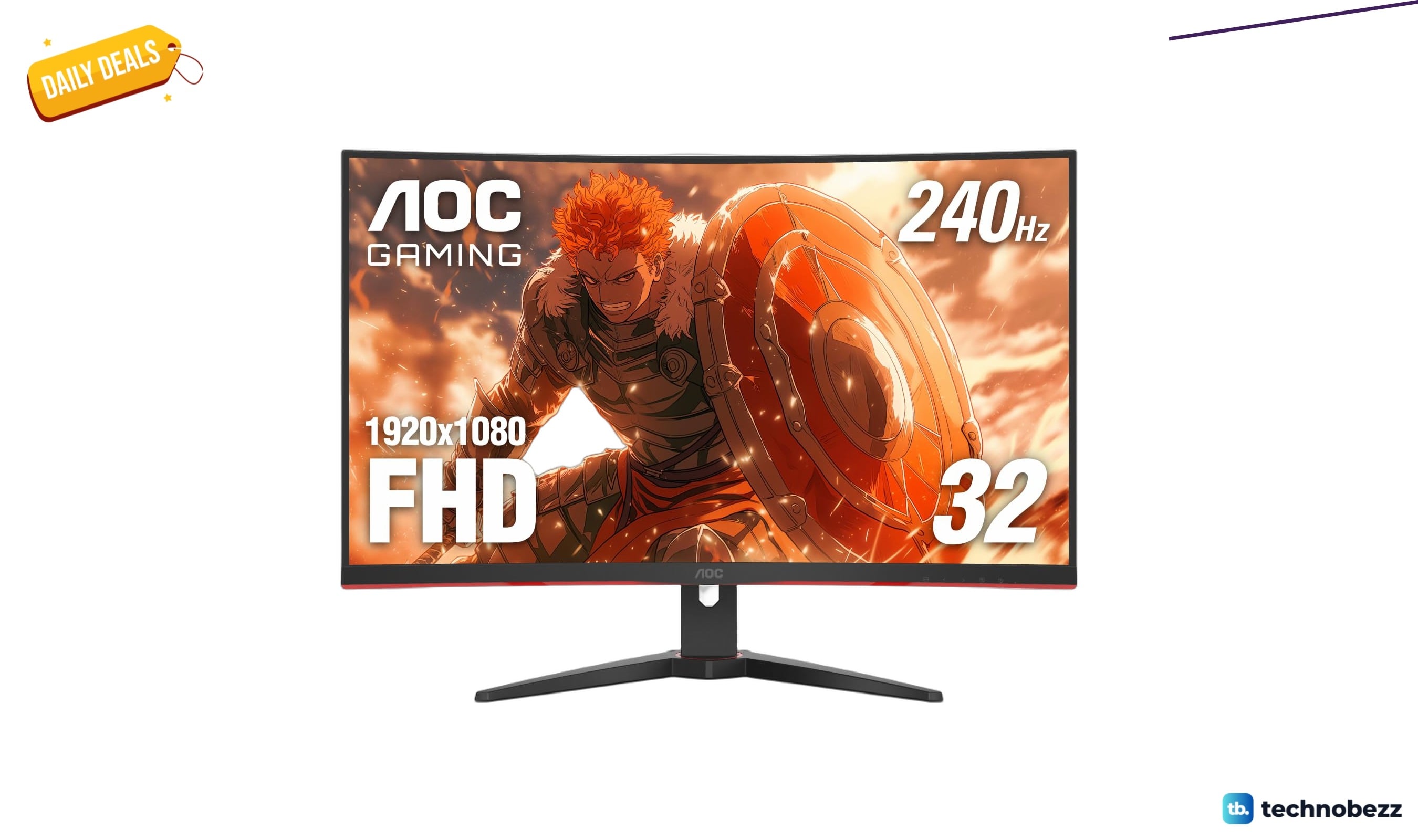 AOC C32G2ZE 32 Inch Curved Gaming Monitor Drops to $189.99 at Amazon