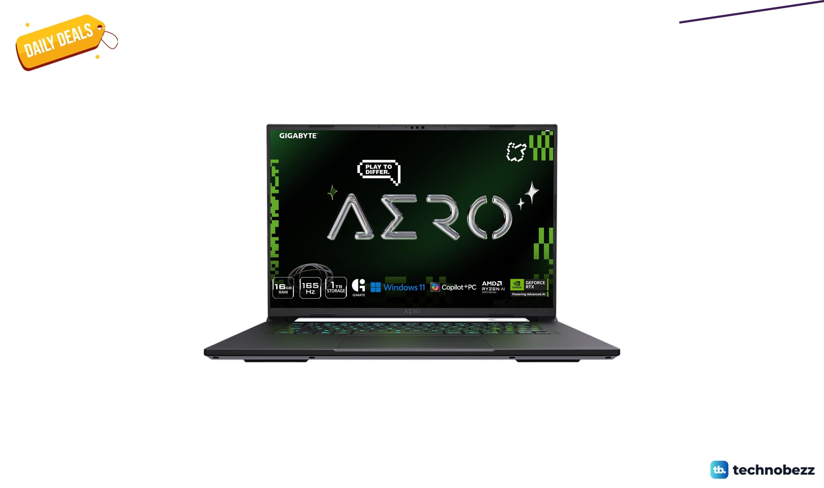 GIGABYTE AERO X16 Copilot Plus PC with 165Hz display drops to $1199