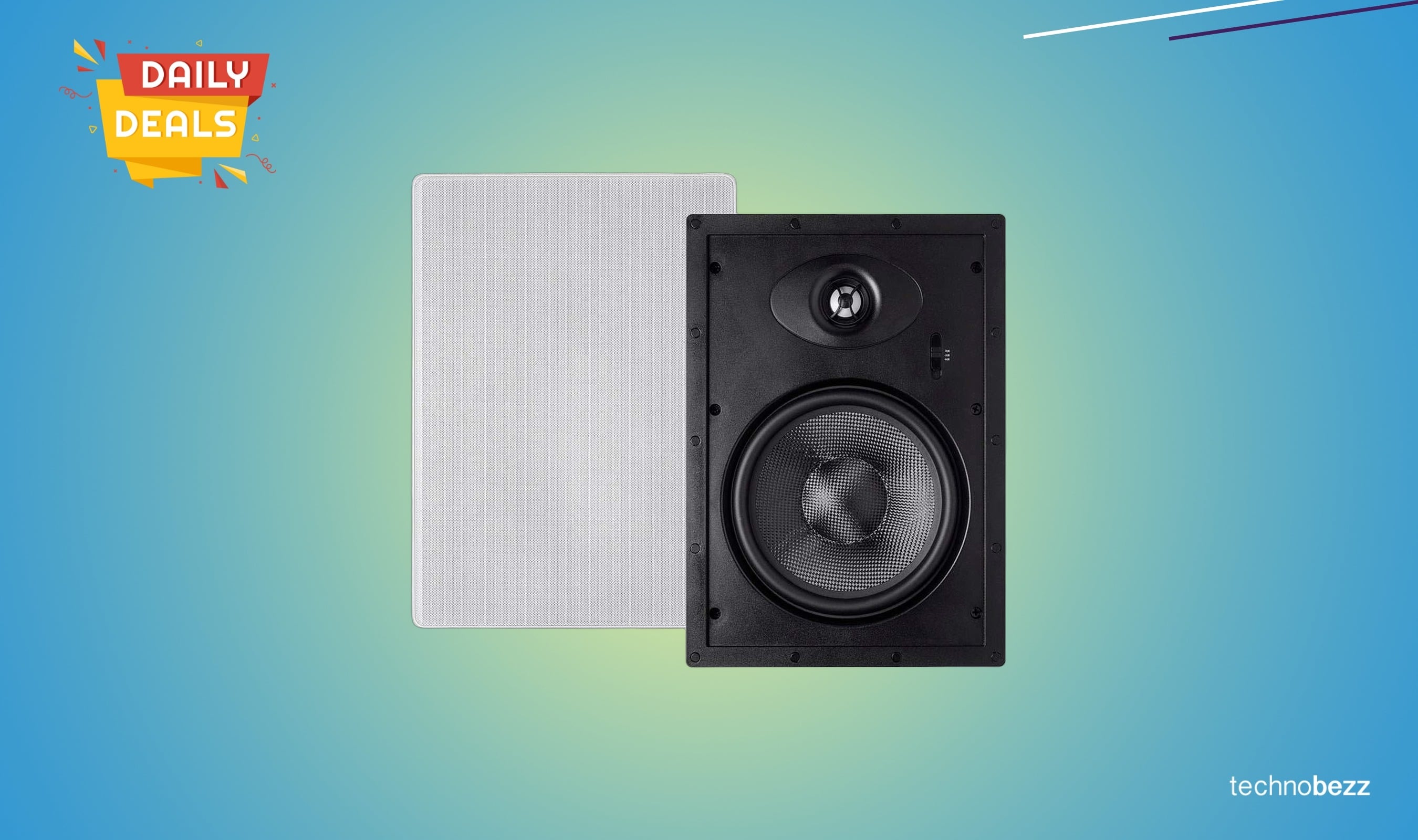 Monoprice 2-Way Carbon Fiber In-Wall Speakers now available for $155.42
