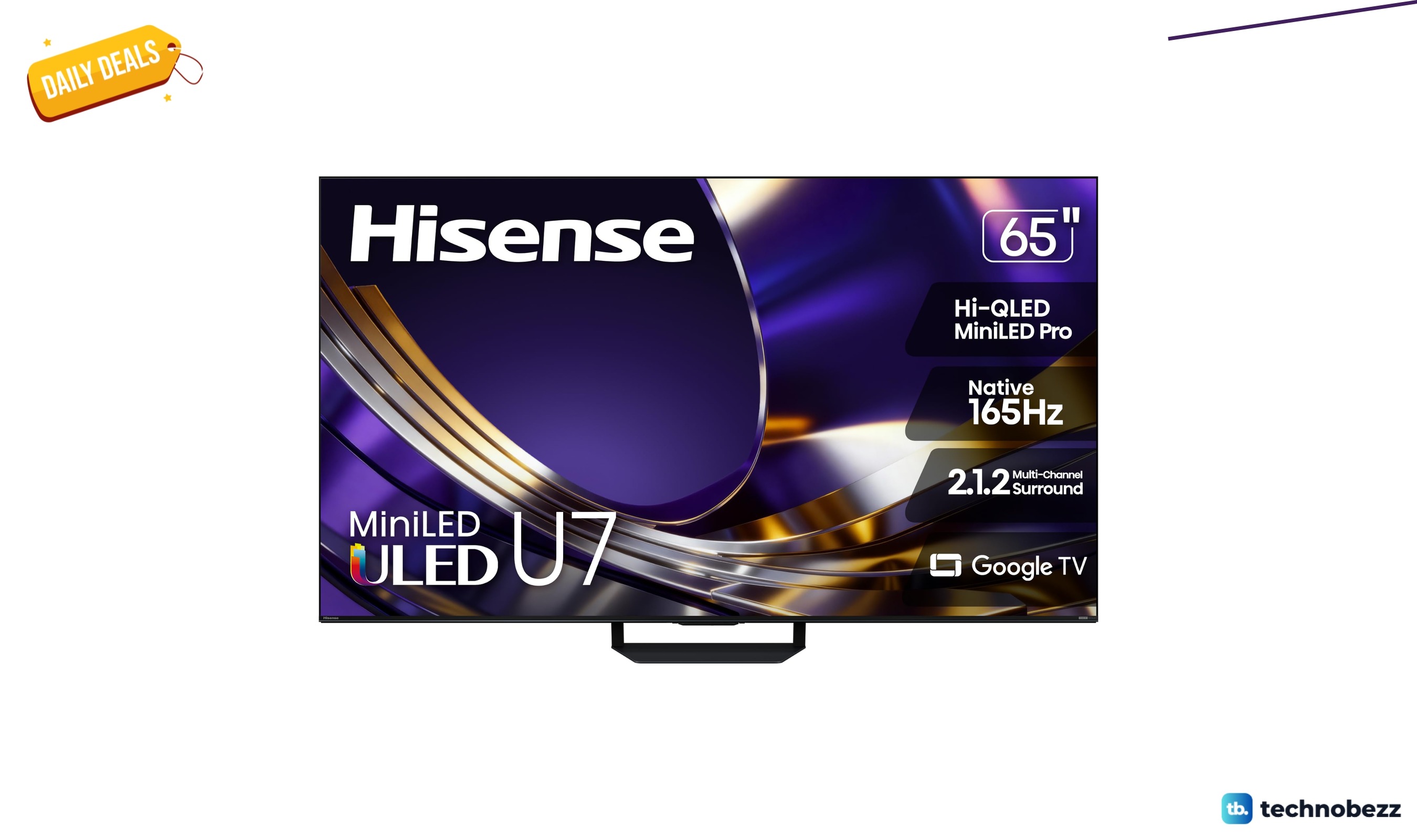 Hisense 65-inch U7 Mini-LED ULED 4K UHD on sale for $827.99