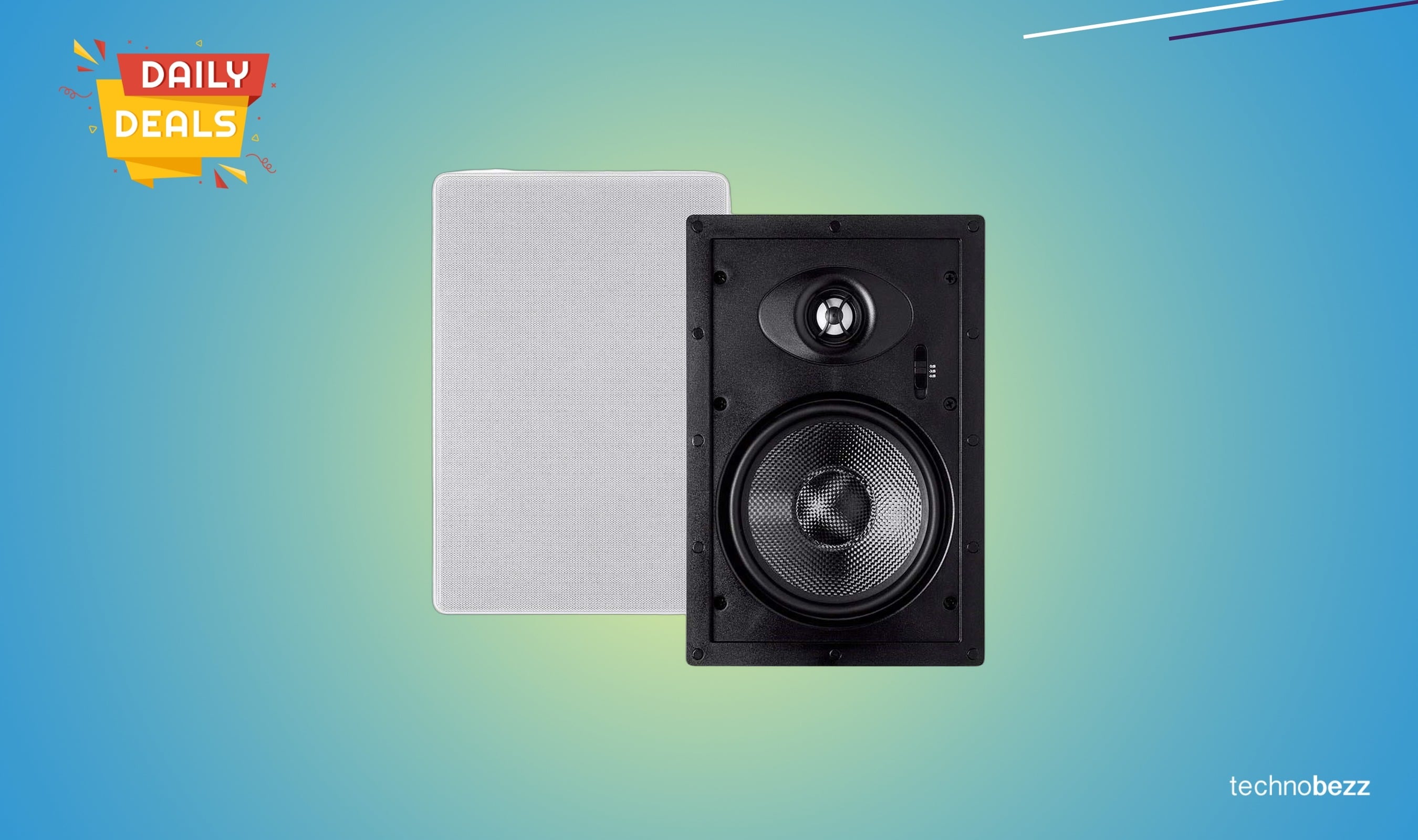 Monoprice 2-Way Carbon Fiber In-Wall Speakers discounted to $116.29