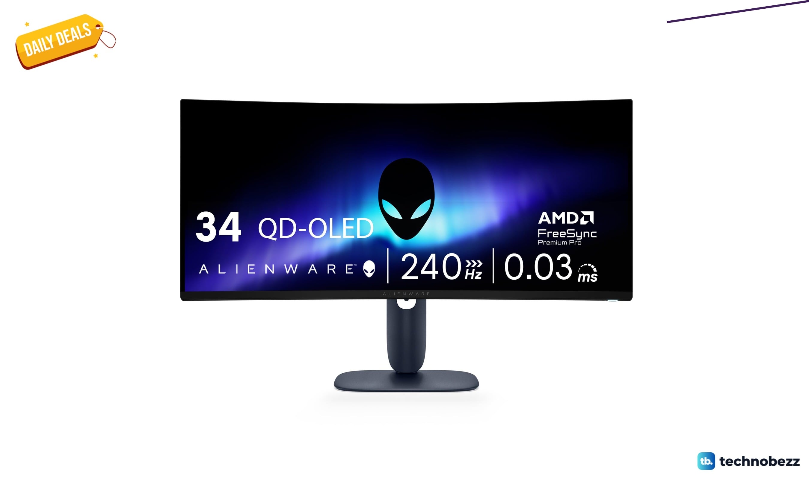Alienware 34 240Hz QD-OLED Curved Gaming Monitor drops to $614.99
