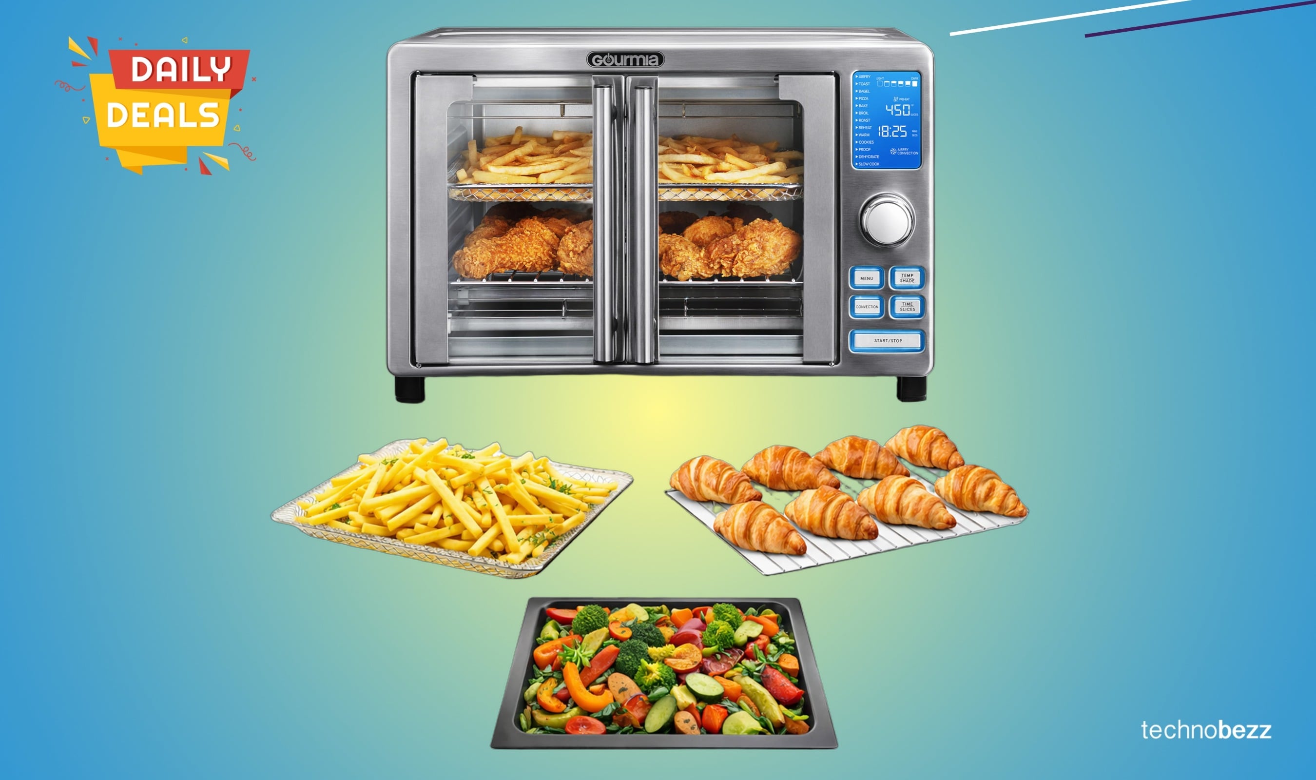 Gourmia Air Fryer French Door Toaster Oven drops to $119.99