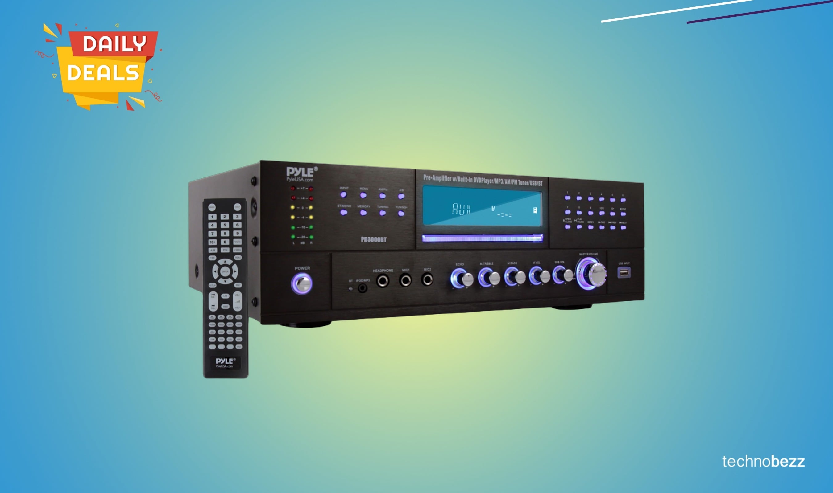 Pyle 4-Channel Home Theater Bluetooth Amplifier Receiver drops to $240.13