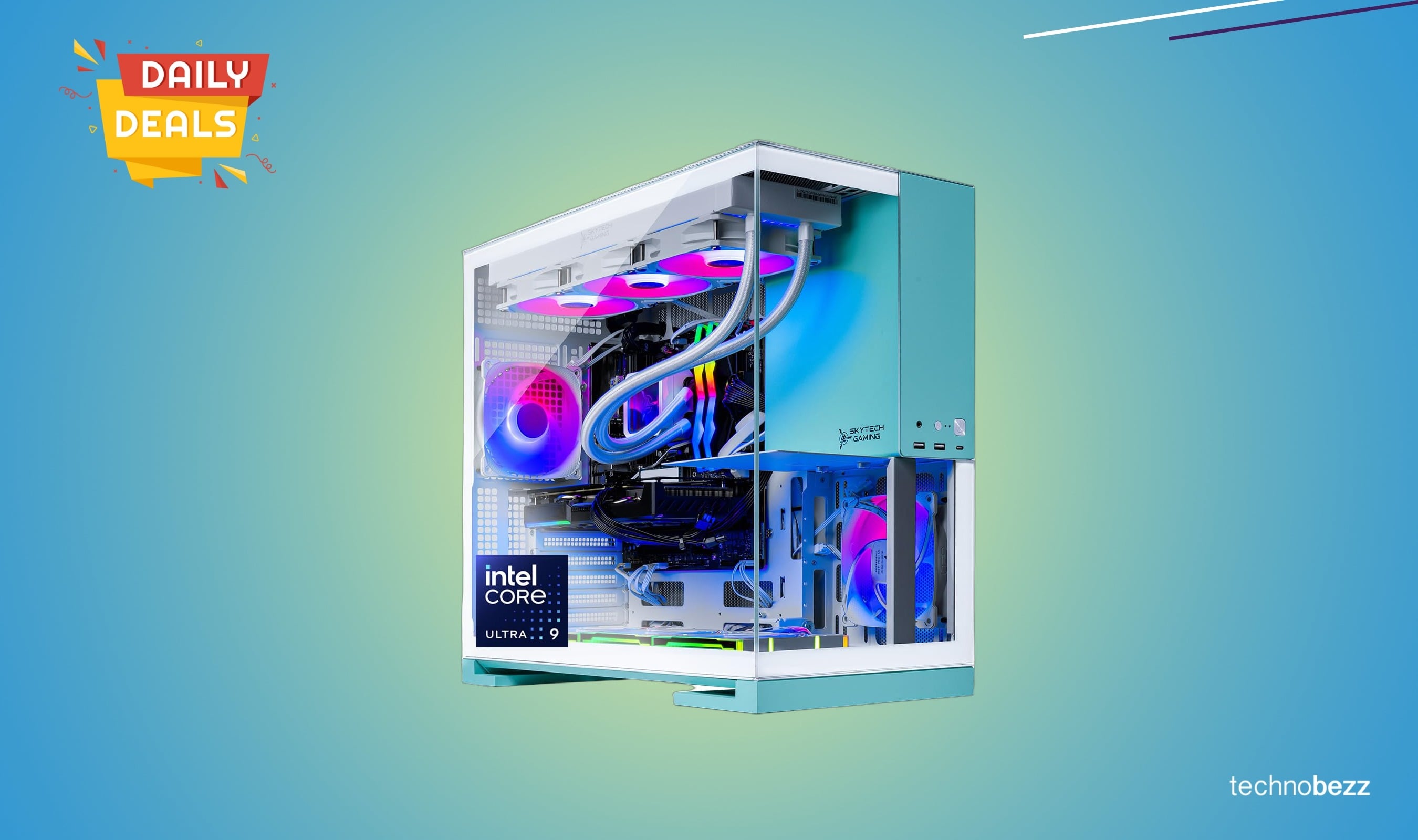 Skytech Gaming Aqua PC drops to $1999.99 with RTX 5070 graphics