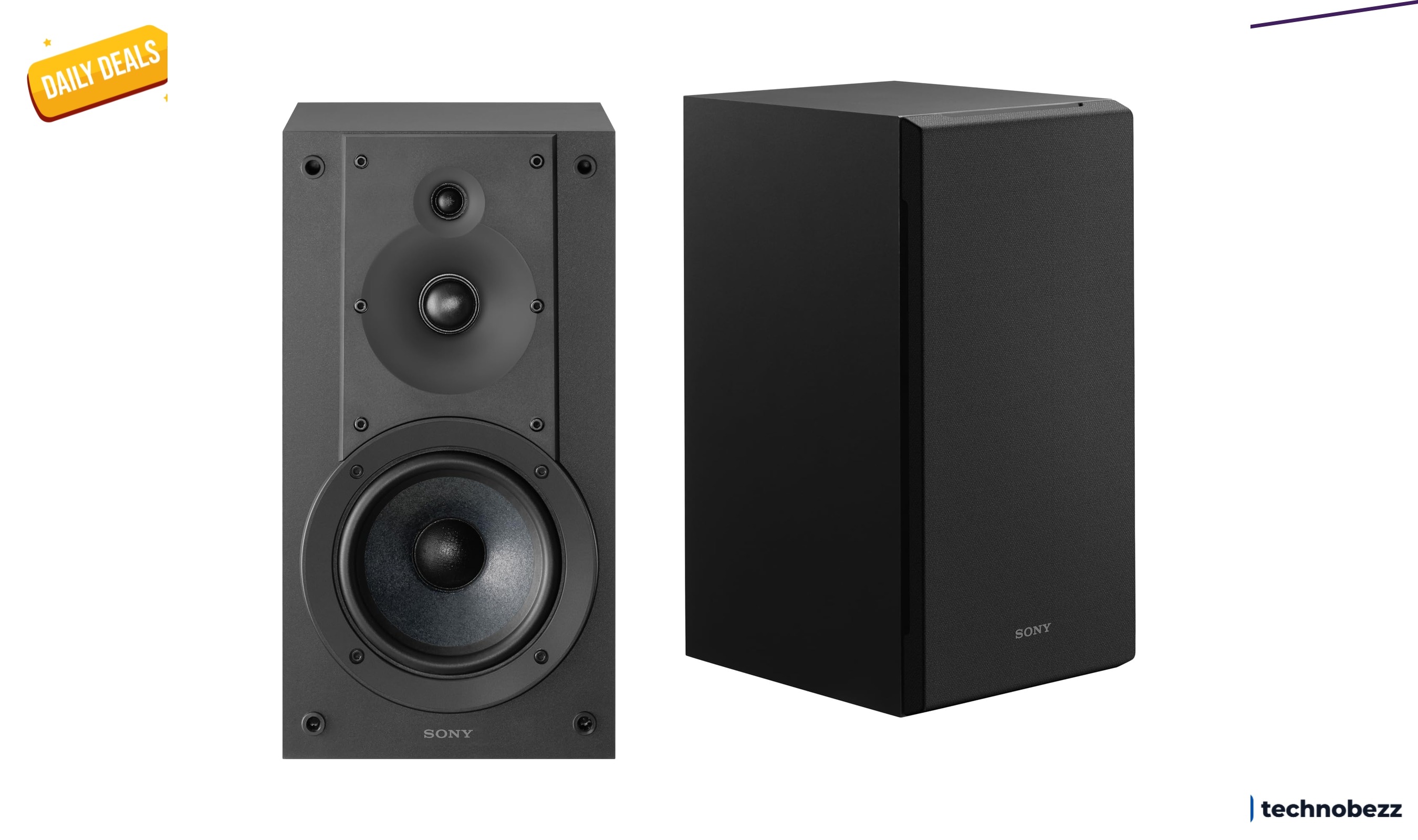 Sony SS-CS5M2 3-Way 3-Driver Hi-Res Compact Bookshelf Speakers slips to $153