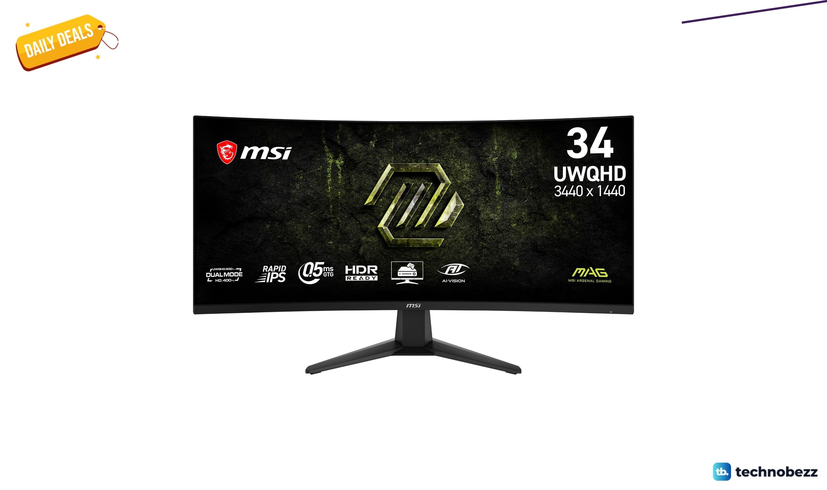 msi MAG 346CQDF E20 3440 x 1440 ultrawide monitor falls to $249.99